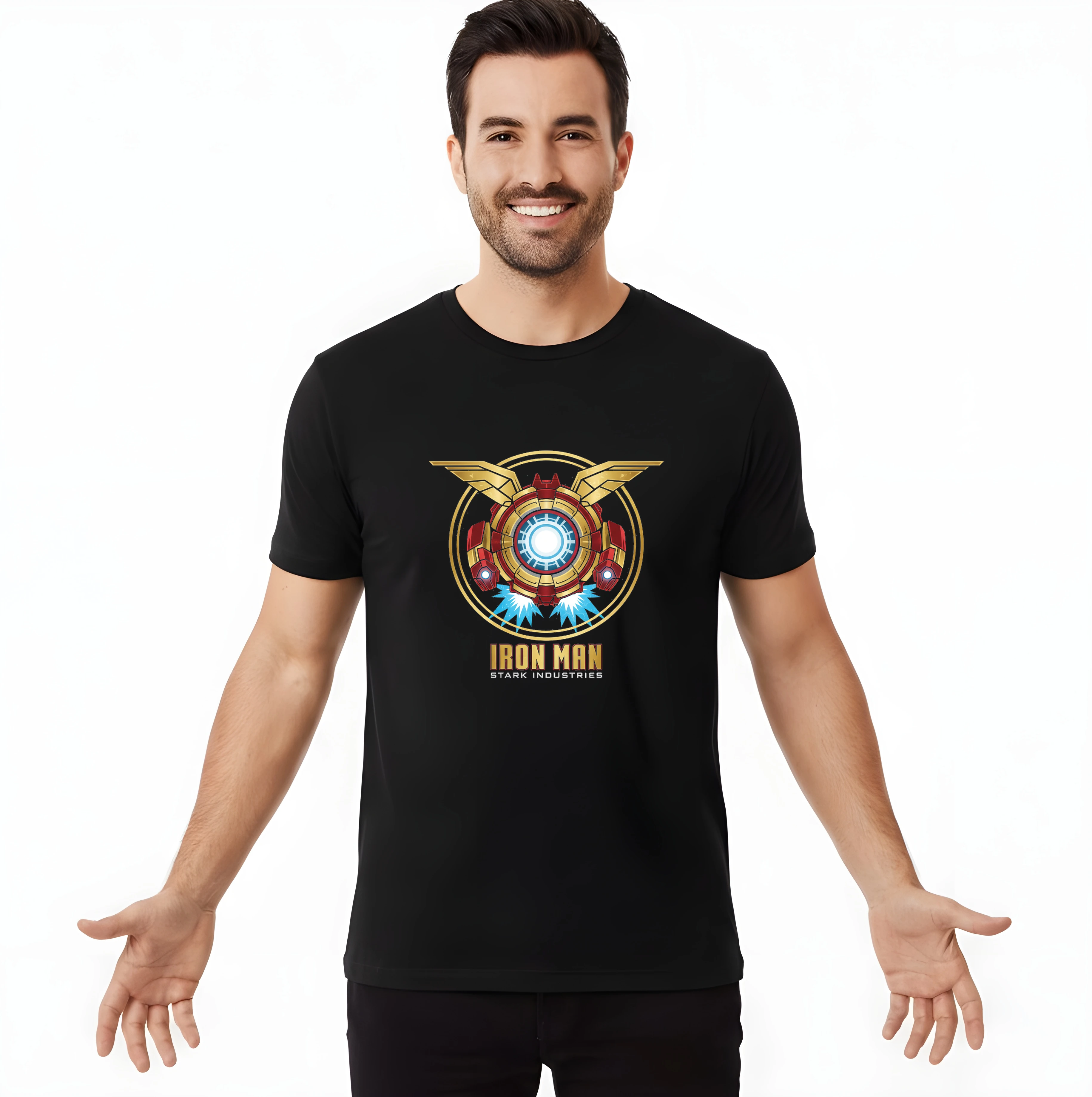 Pánske tričko Legendárna Iron Man Z Stark Industries Tričko S Arc Reaktorom