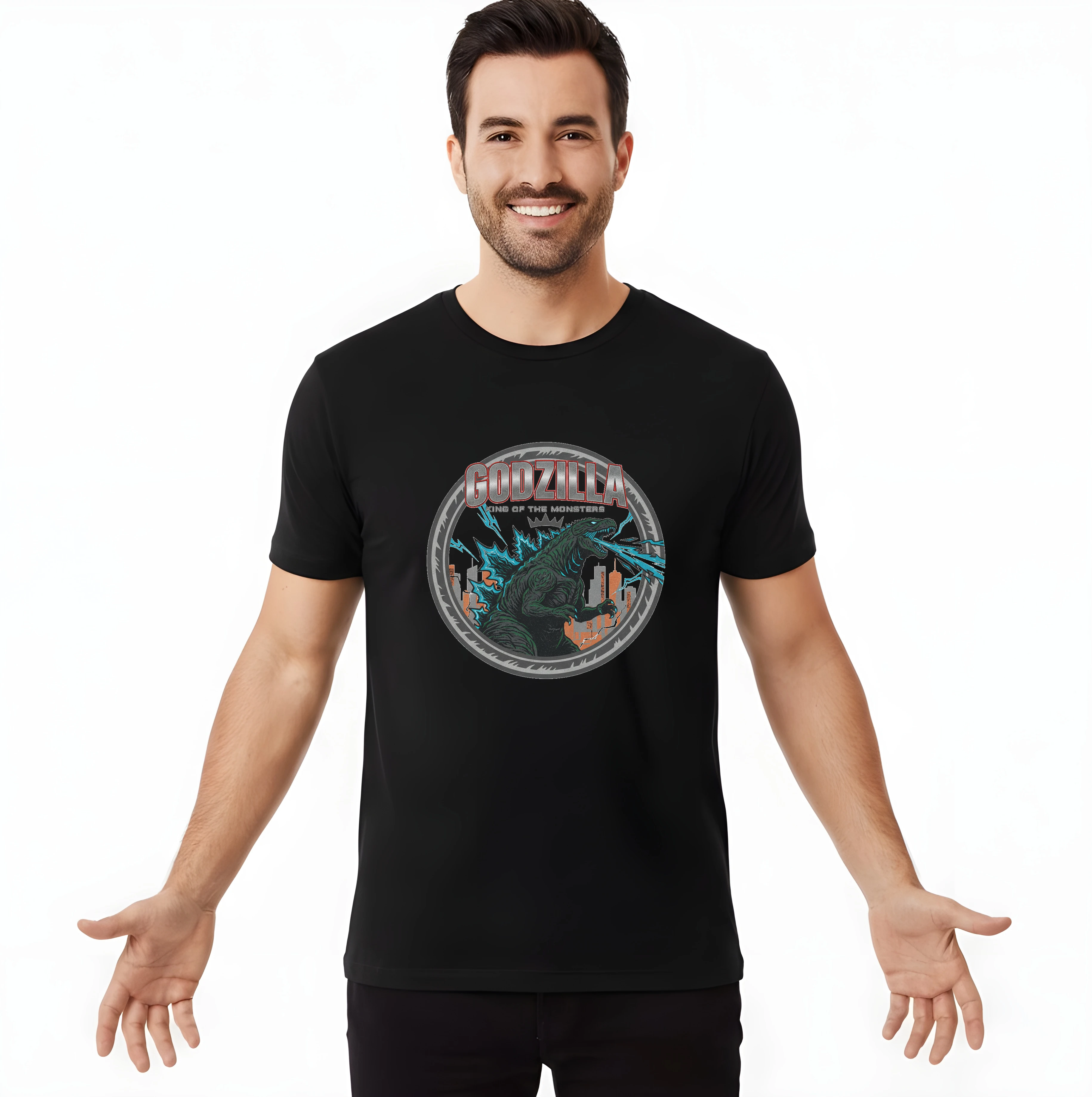 Pánske tričko Godzilla King Of The Monsters Kráľ Mestskej Skazy A Energia