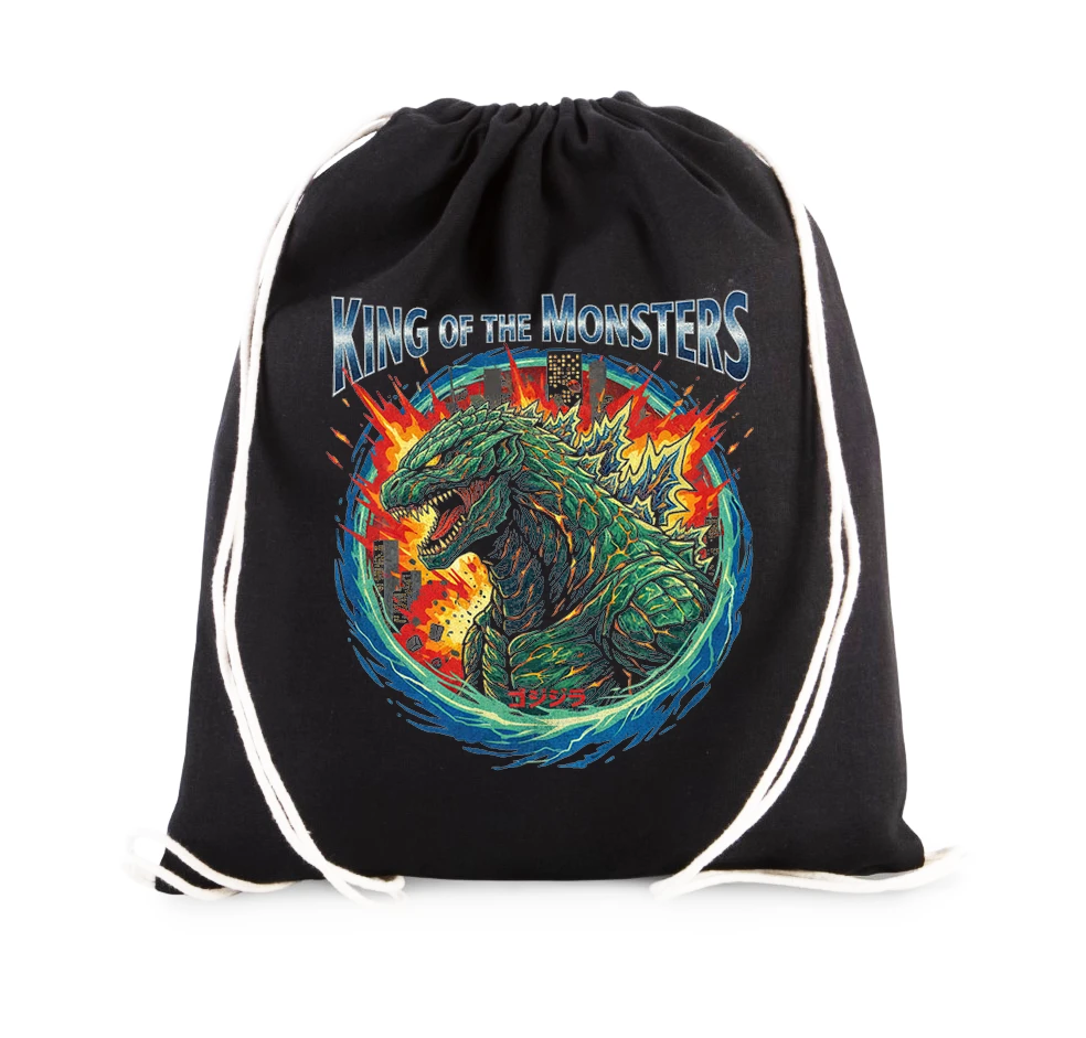 Vak na chrbát Zelený Kráľ Monstrov Godzilla King Of The Monsters V Plameňoch Mesta