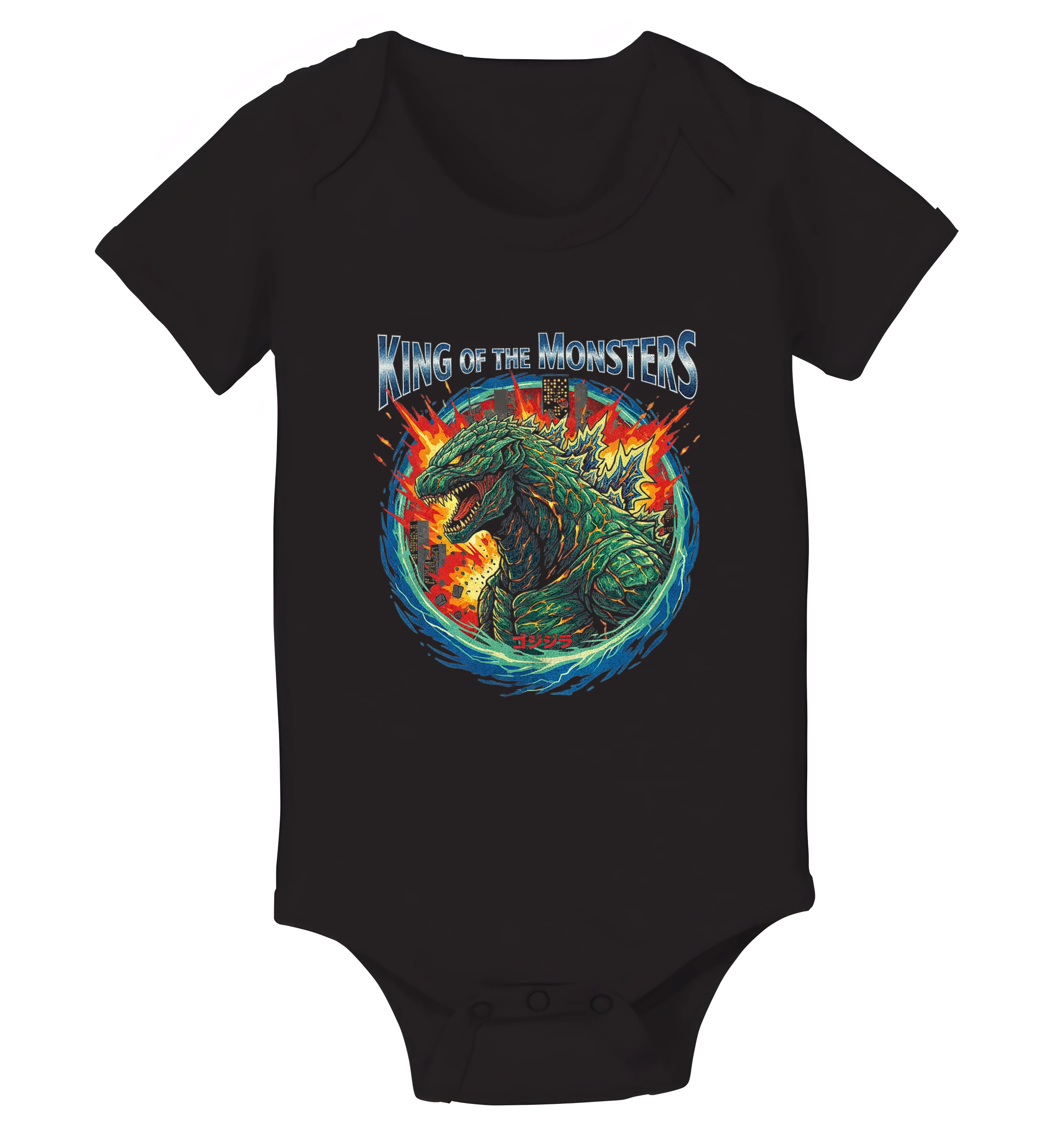 Detské body Zelený Kráľ Monstrov Godzilla King Of The Monsters V Plameňoch Mesta