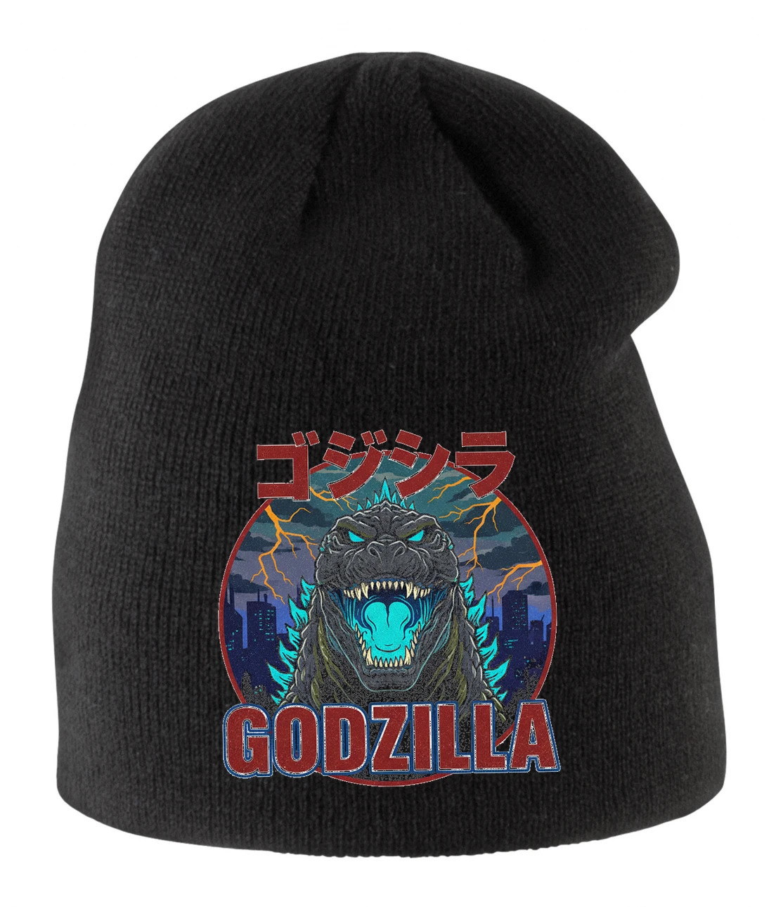 Detská zimná čiapka Godzilla Nočná Hnev Jadrová Žiara A Mestská Búrka