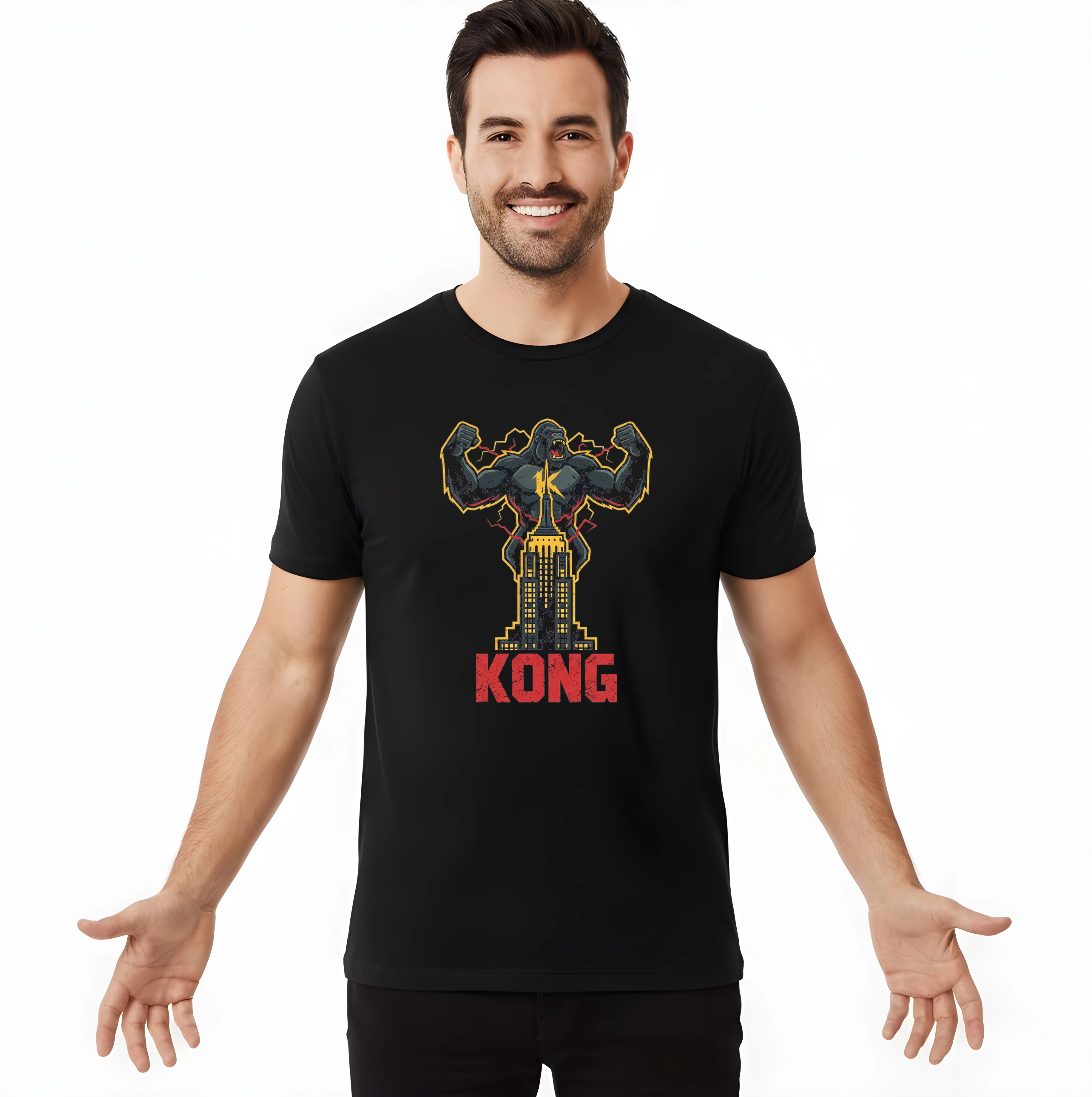 Pánske tričko Kráľovský King Kong Uprostred Metropola Sila A Hnev