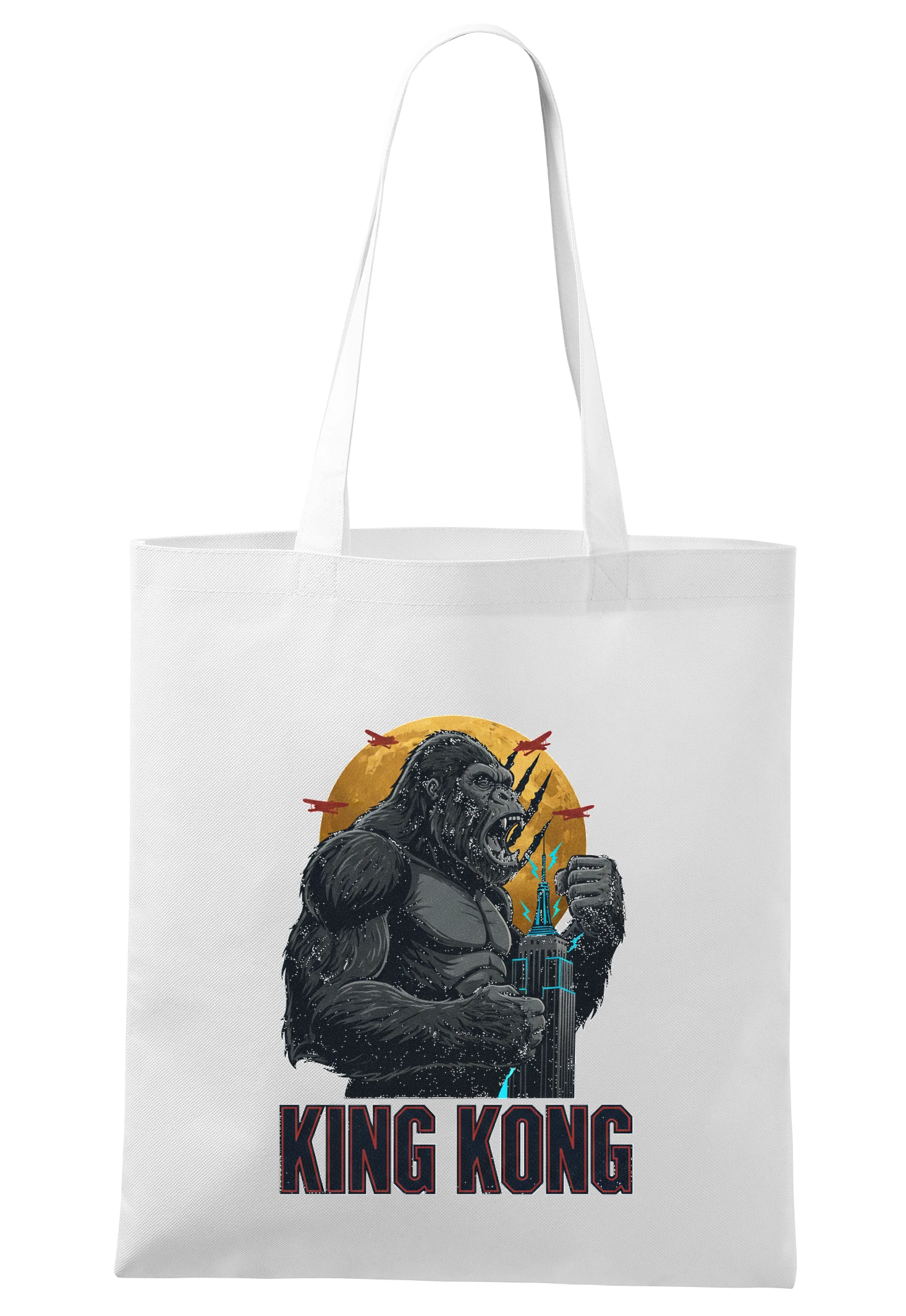Nákupná taška King Kong V Zlatom Svite Nad New Yorkom