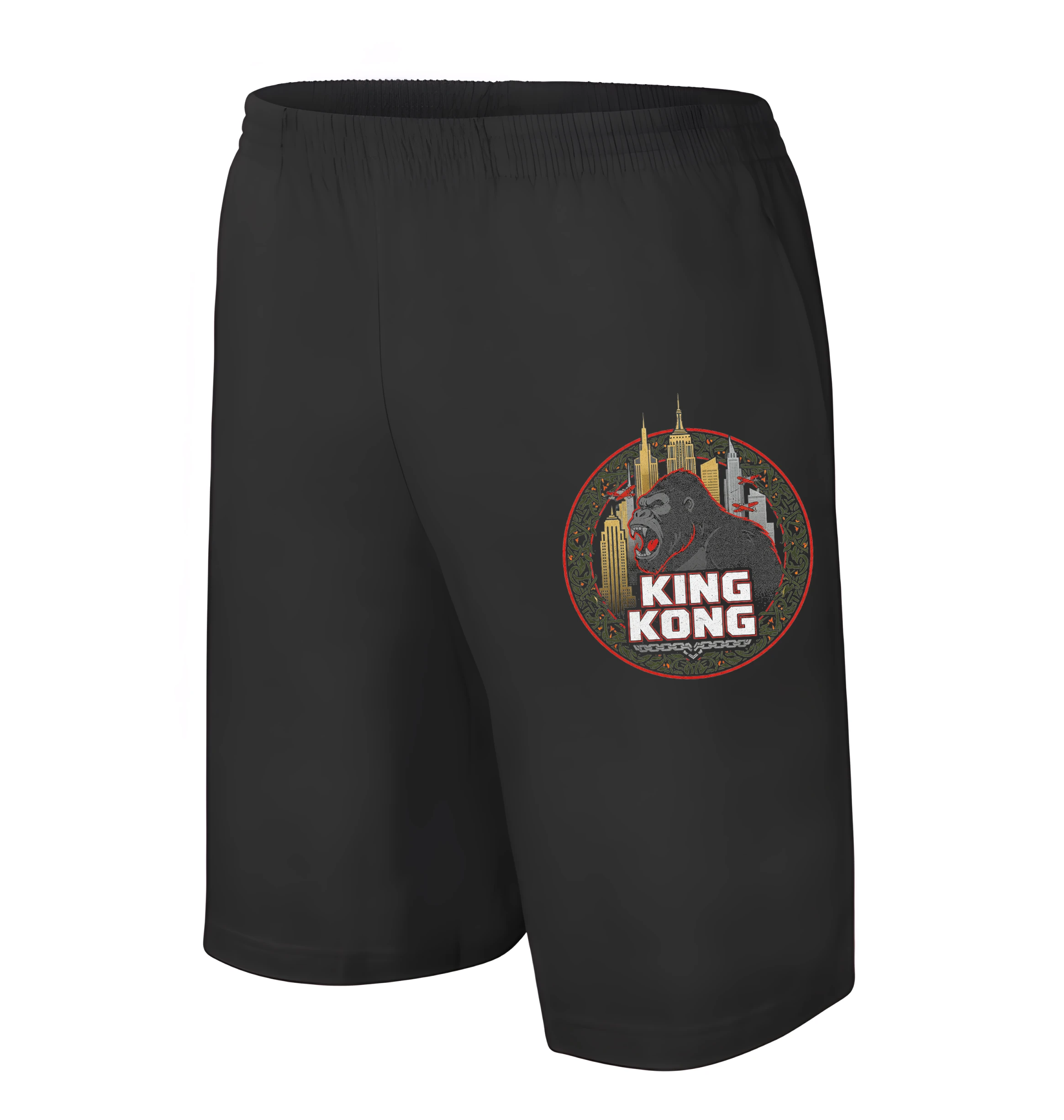 Pánske/detské kraťasy King Kong V New Yorku Rev Mrakodrapové Džungľa A Lietadiel