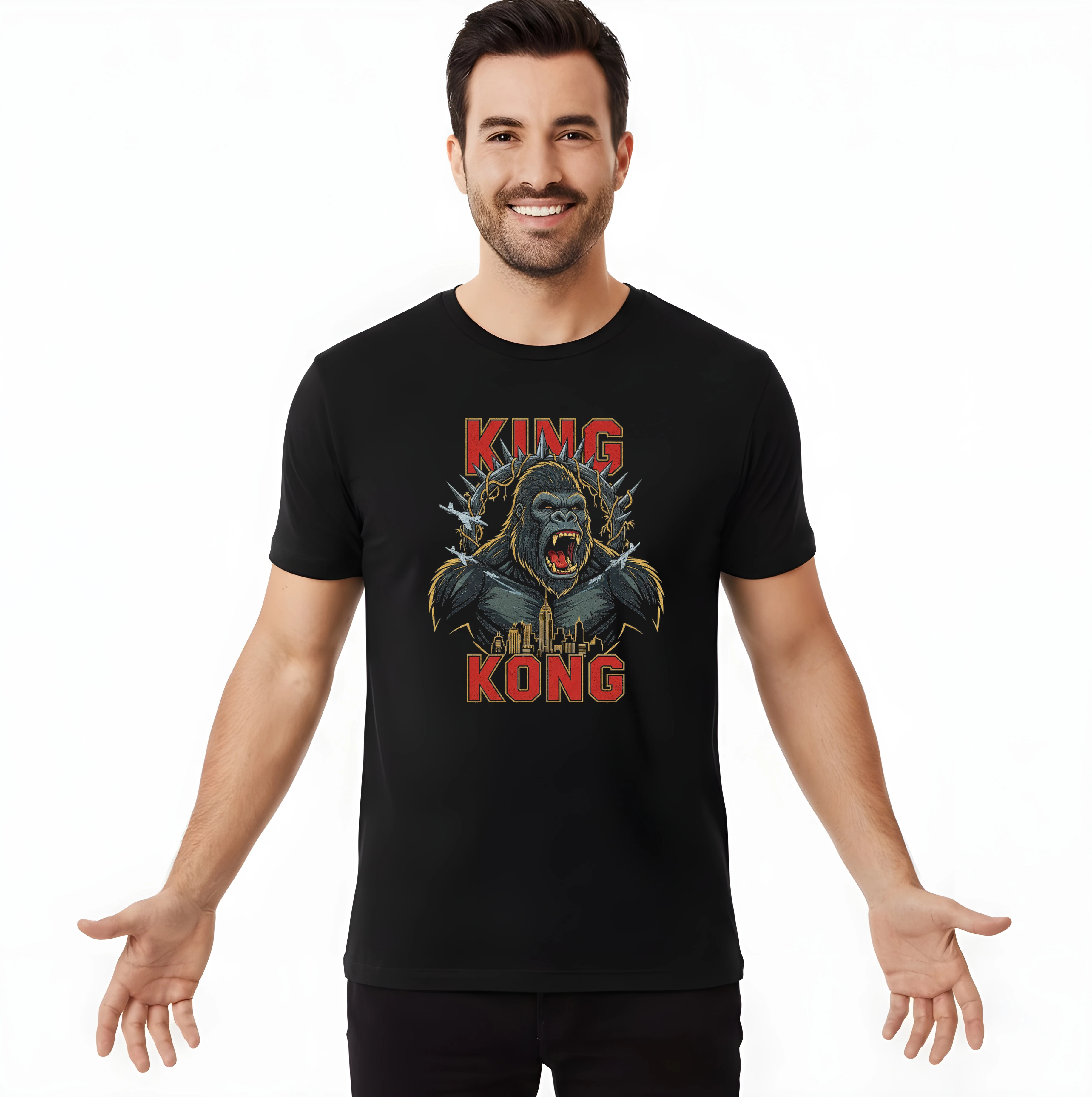 Pánske tričko Kráľovská Zúrivosť Mestských Mrakodrapov King Kong