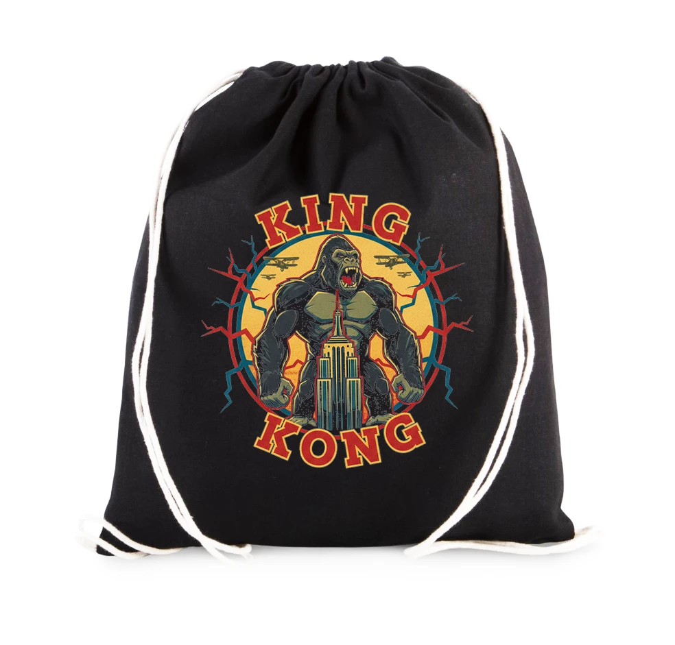 Vak na chrbát Legendárnej King Kong Obrie Gorila Mrakodrapy A Retro Lietadlá
