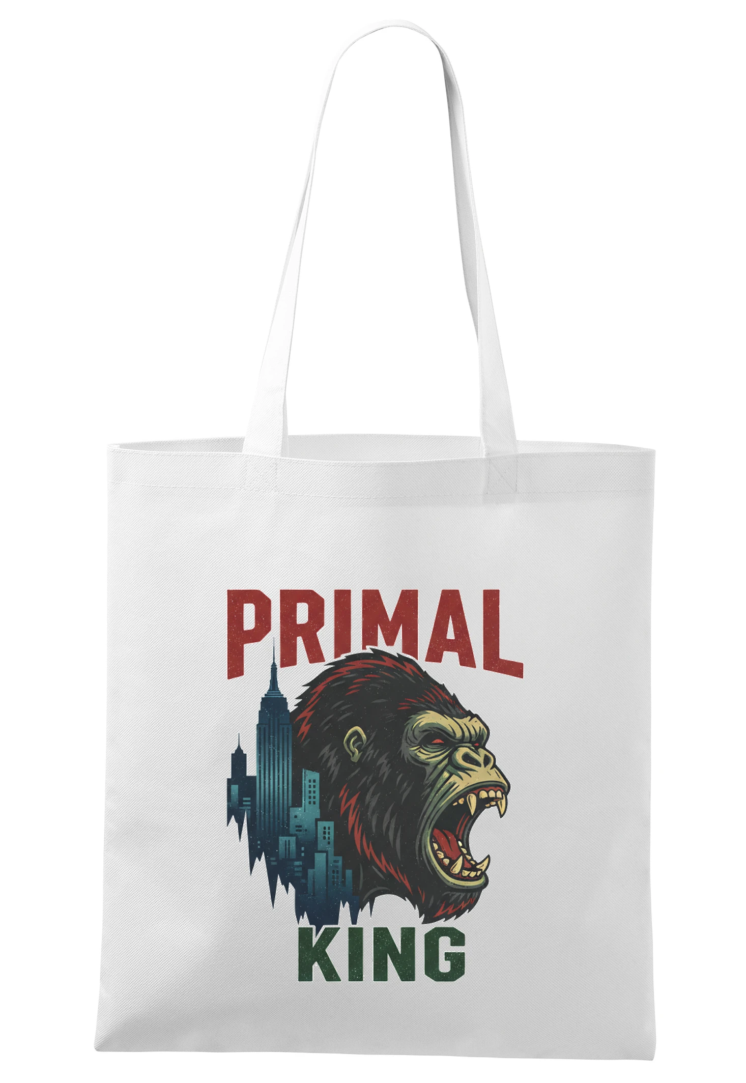 Nákupná taška Primal King Divoký Opičí Kráľ Mestá V Nočnom Svetle