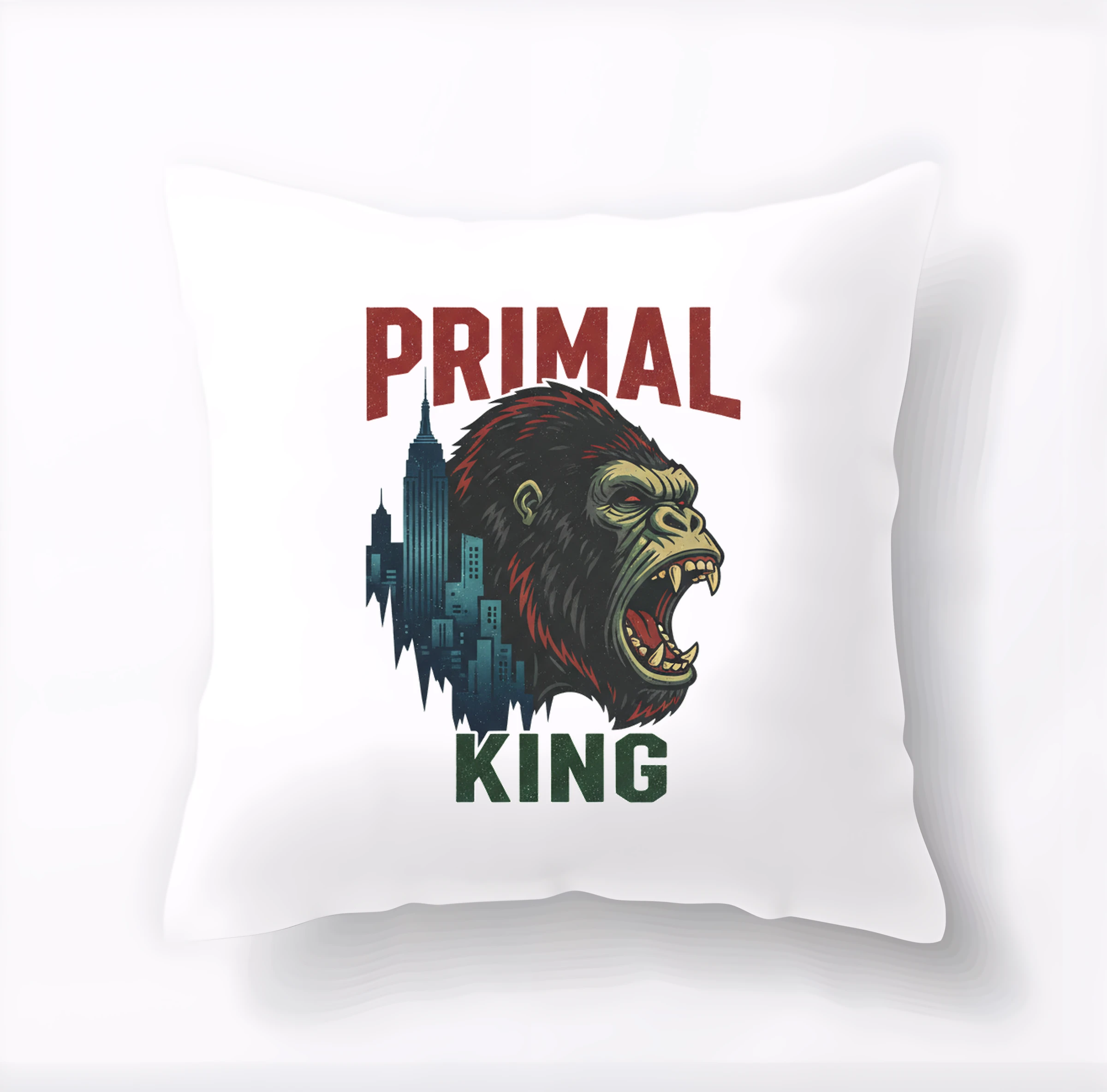 Vankúš Primal King Divoký Opičí Kráľ Mesta V Nočnom Svetle