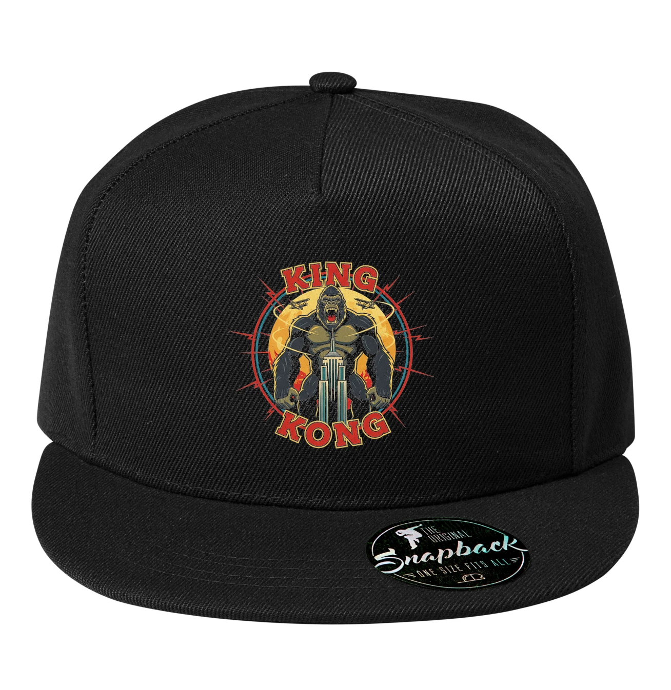 Snapback King Kong Hnev Obrie Opice Nad Nočným Mestom