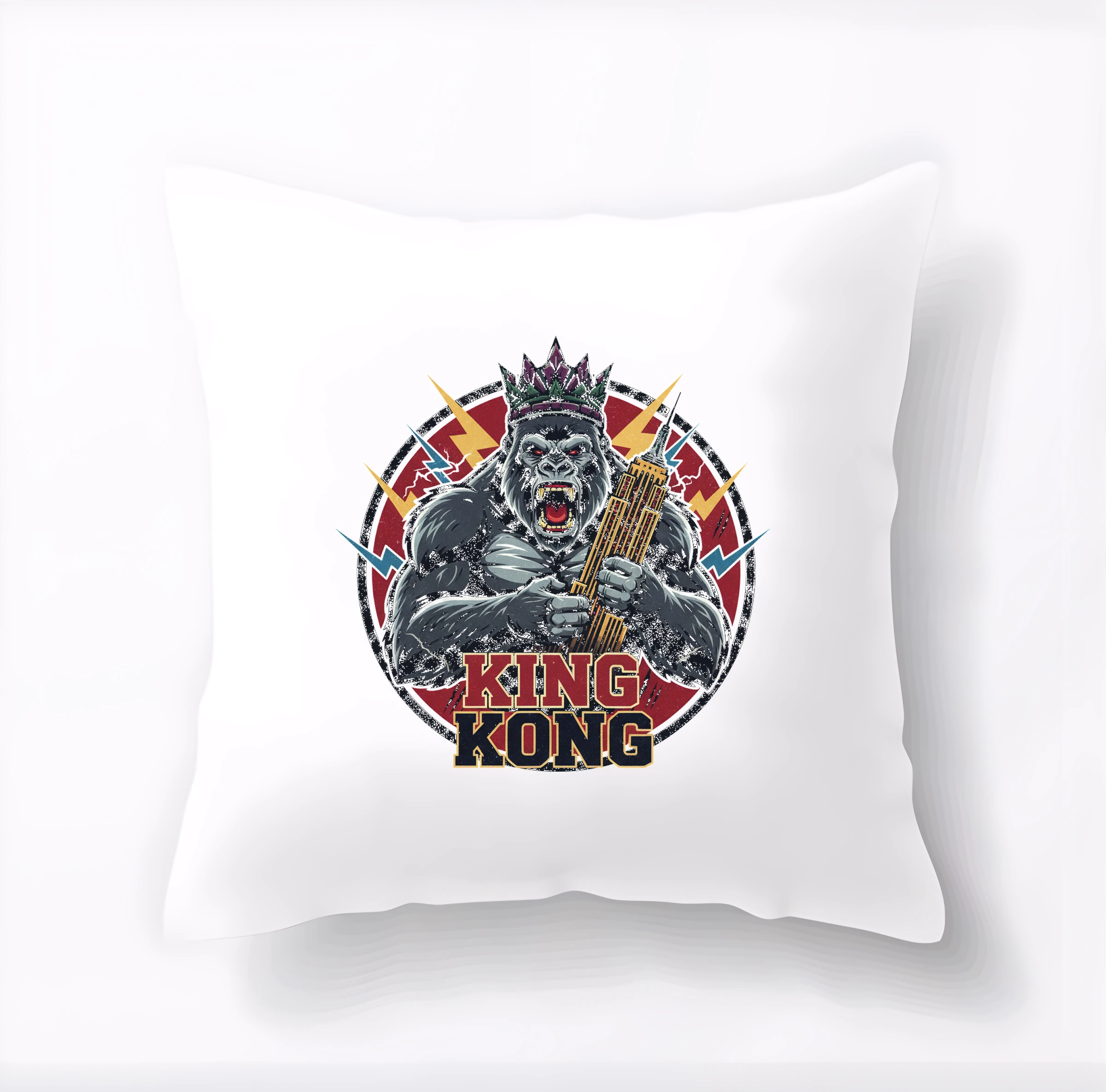 Vankúš Kráľovský Výkrik King Kong S Korunou A Mrakodrapy