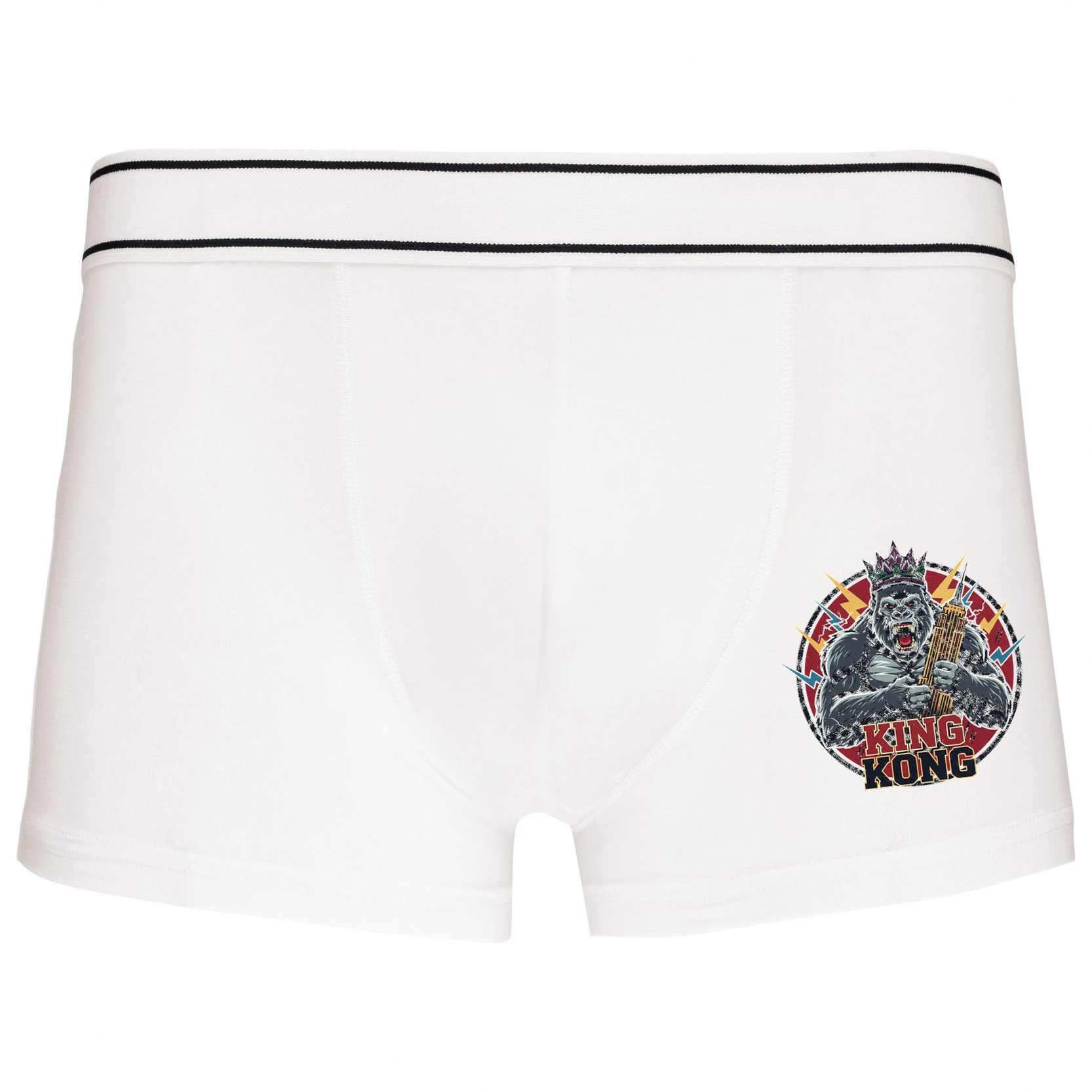 Boxerky Kráľovský Výkrik King Kong S Korunou A Mrakodrapy