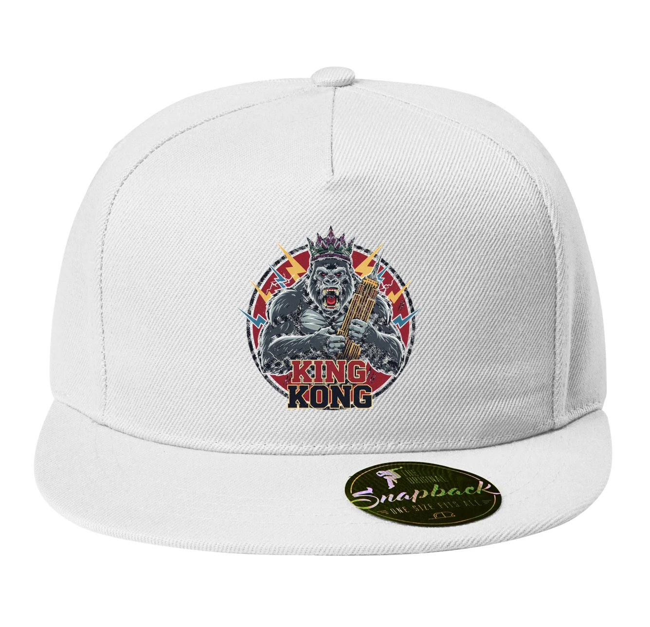 Snapback Kráľovský Výkrik King Kong S Korunou A Mrakodrapy