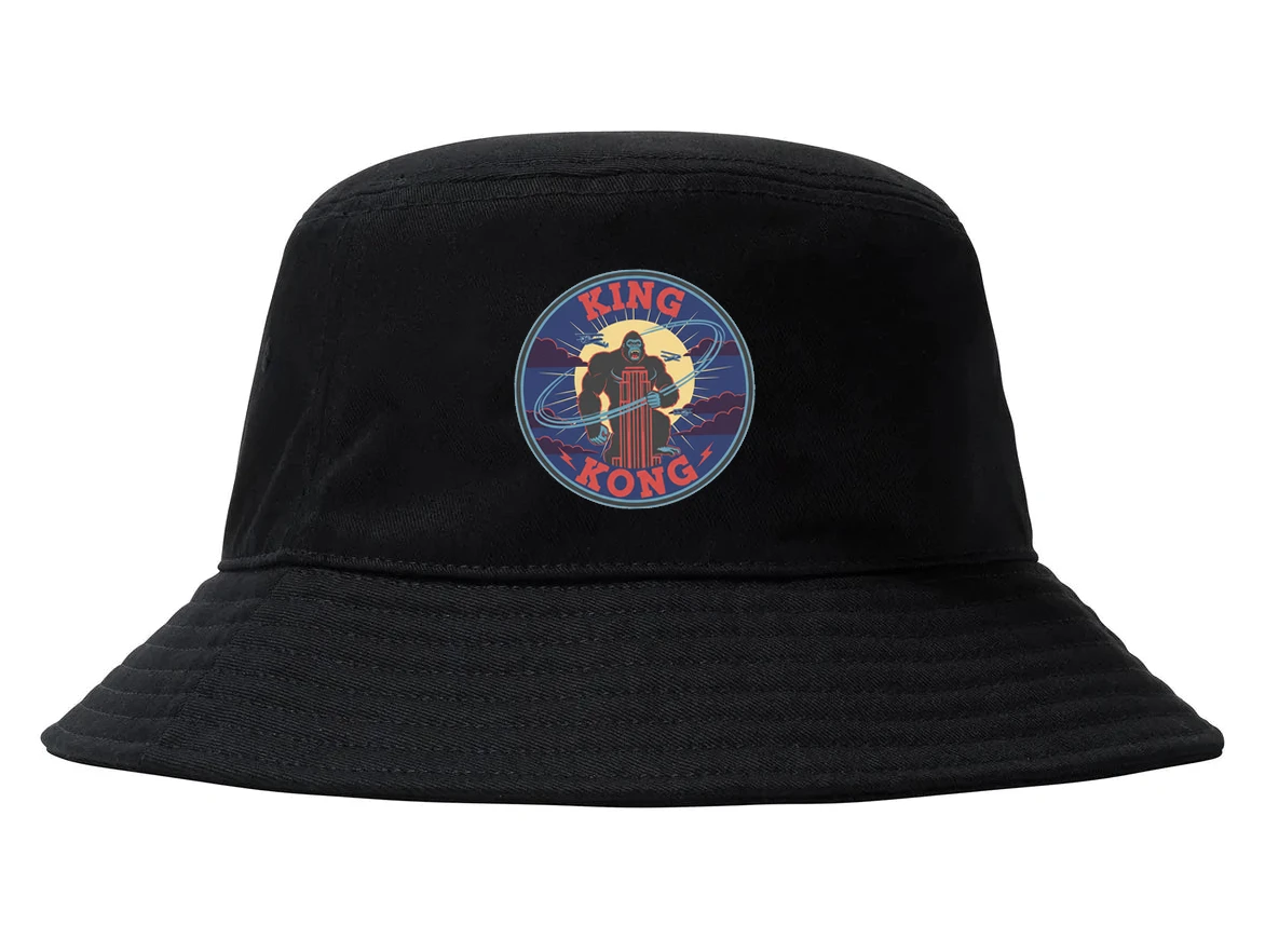 Klobúčik Legendárnej King Kong Na Mrakodrape V Retro Nočnom Odznaku