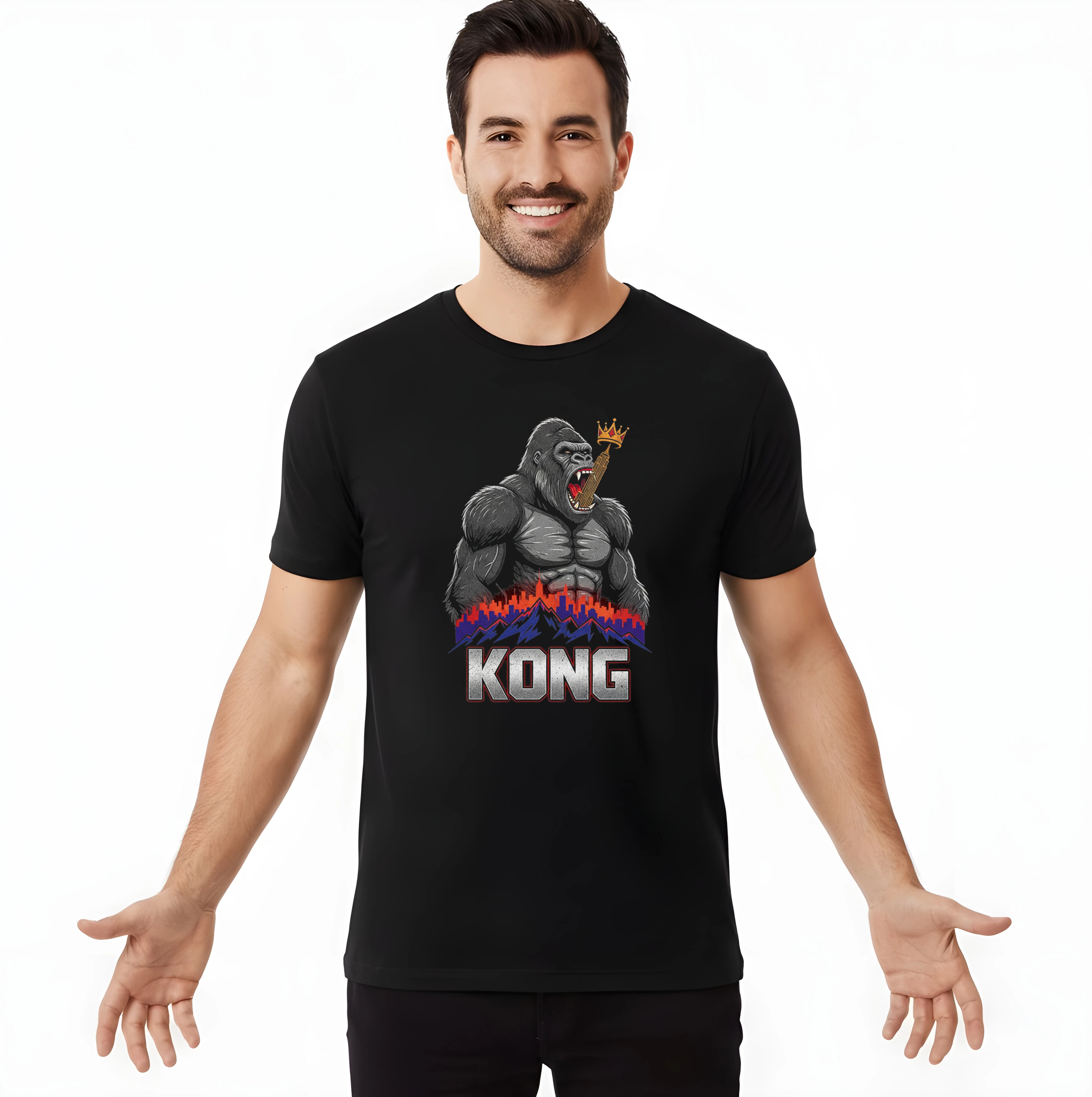 Pánske tričko Kong Kráľ Hôr A Mestských Korún