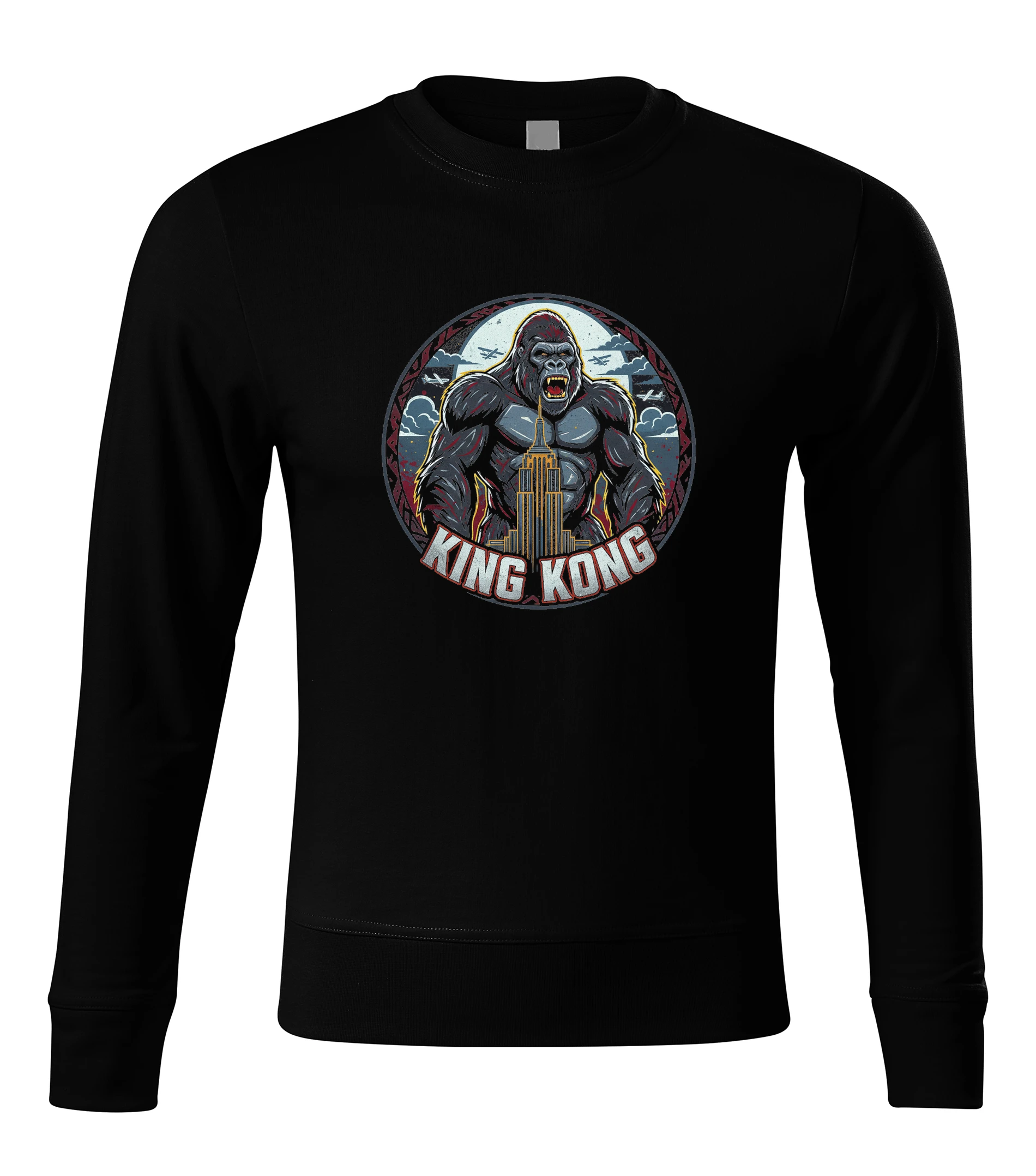 Mikina bez kapucne Divoký Kráľovský Hnev King Kong Nad Empire State Building
