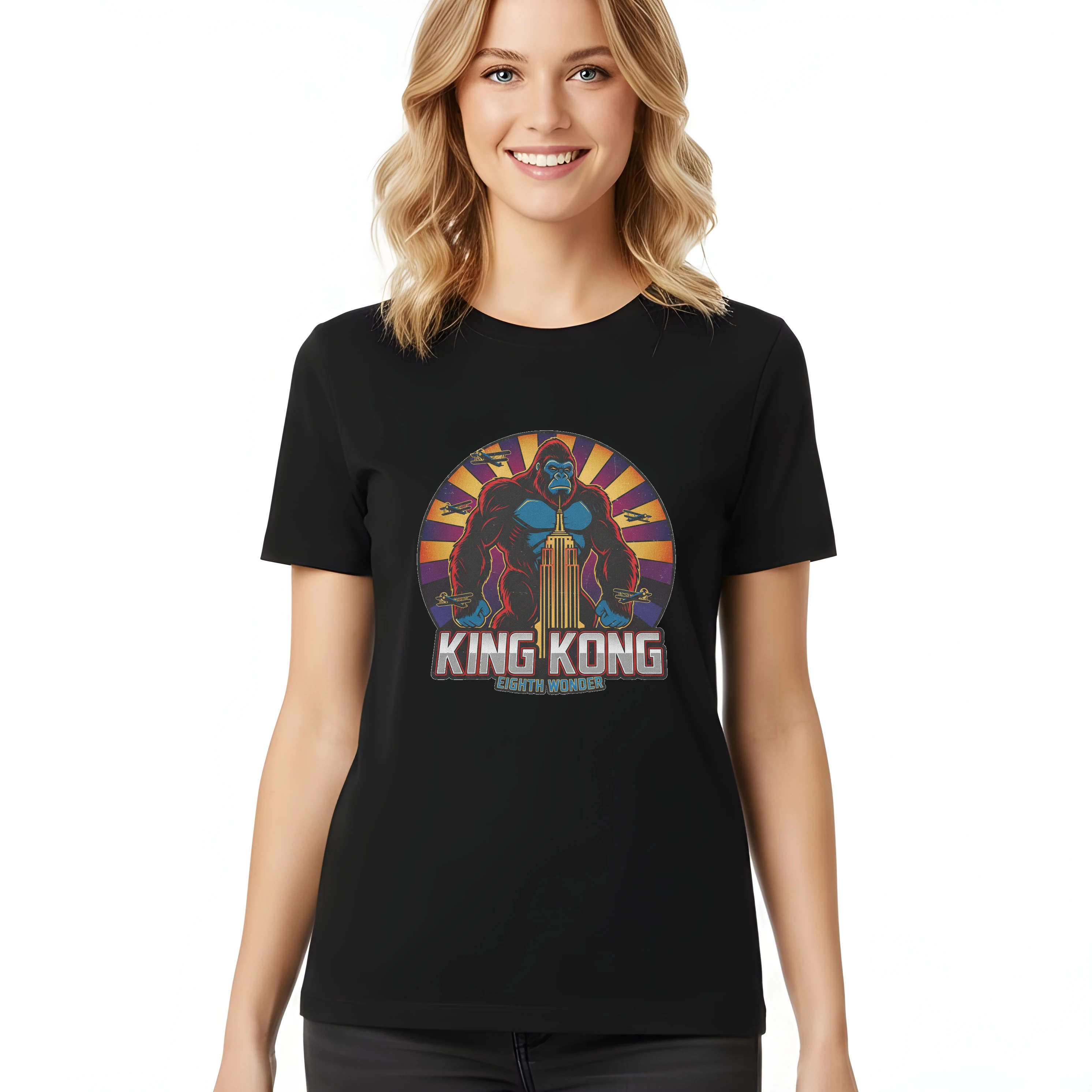 Dámske tričko King Kong Ôsmy Div Sveta Nad Empire State Building A Letecké Súboje