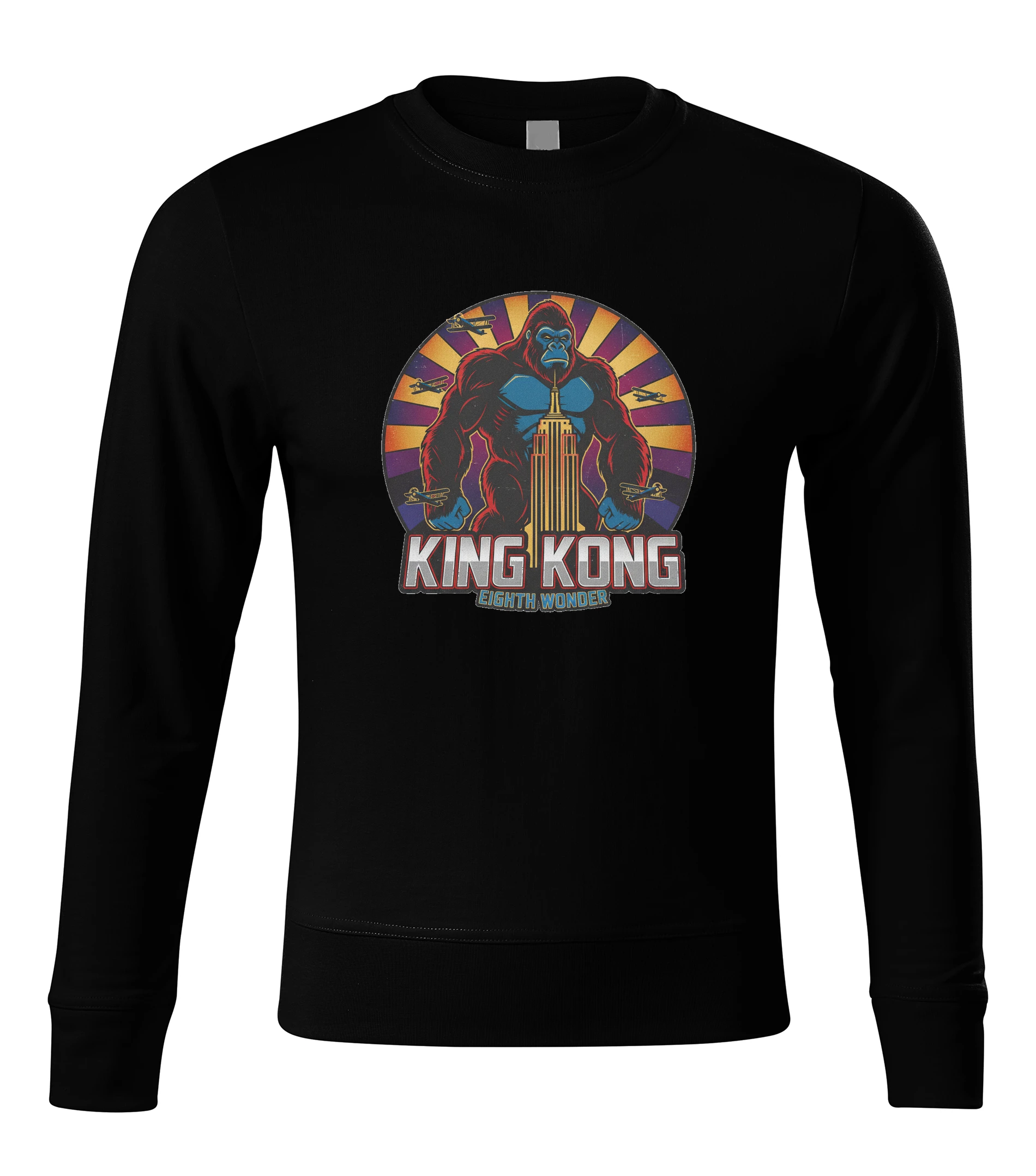 Mikina bez kapucne King Kong Ôsmy Div Sveta Nad Empire State Building A Letecké Súboje