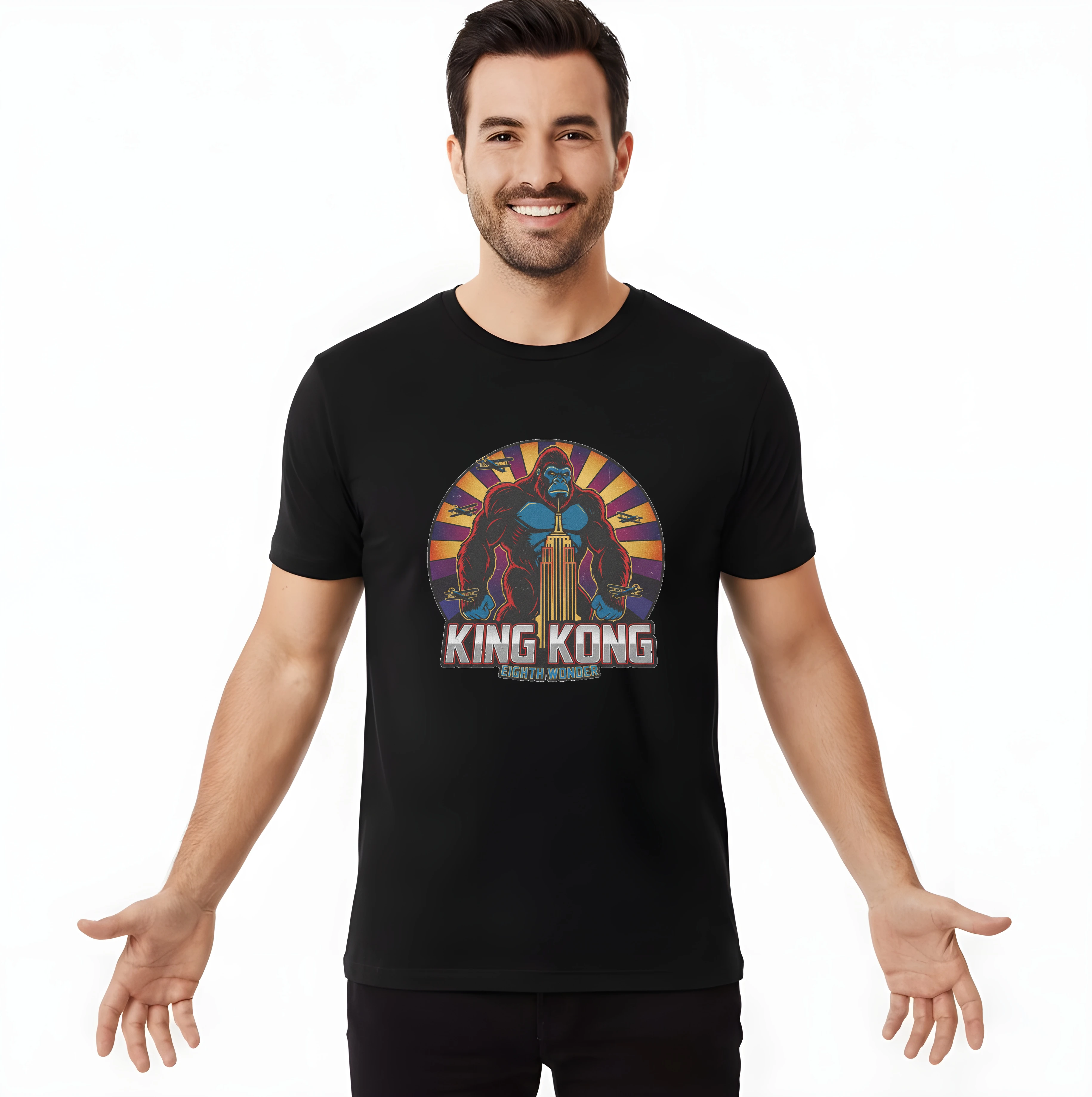 Pánske tričko King Kong Ôsmy Div Sveta Nad Empire State Building A Letecké Súboje