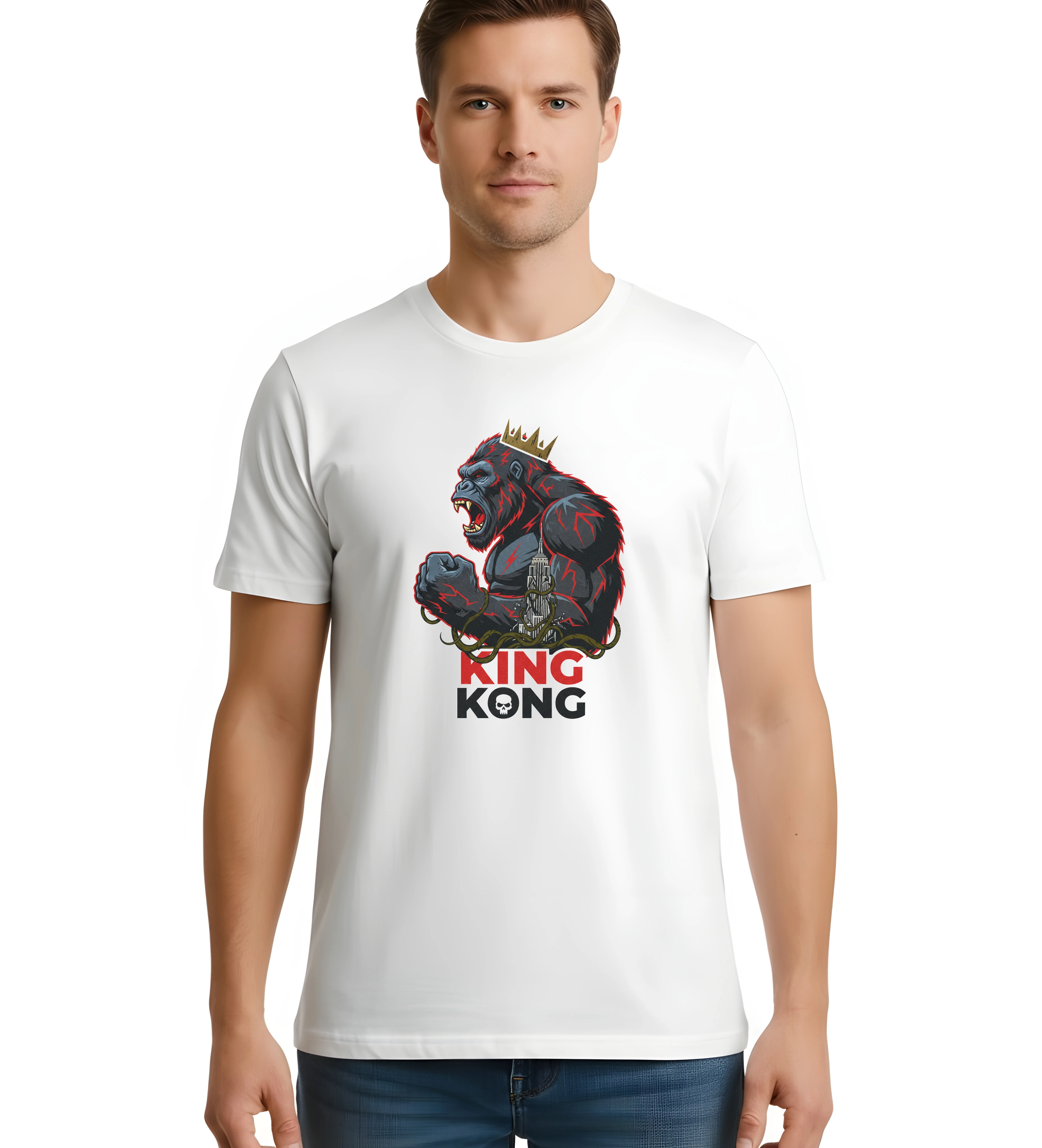 Pánske tričko Kráľovská Sila King Kong Mestský Titán S Korunou