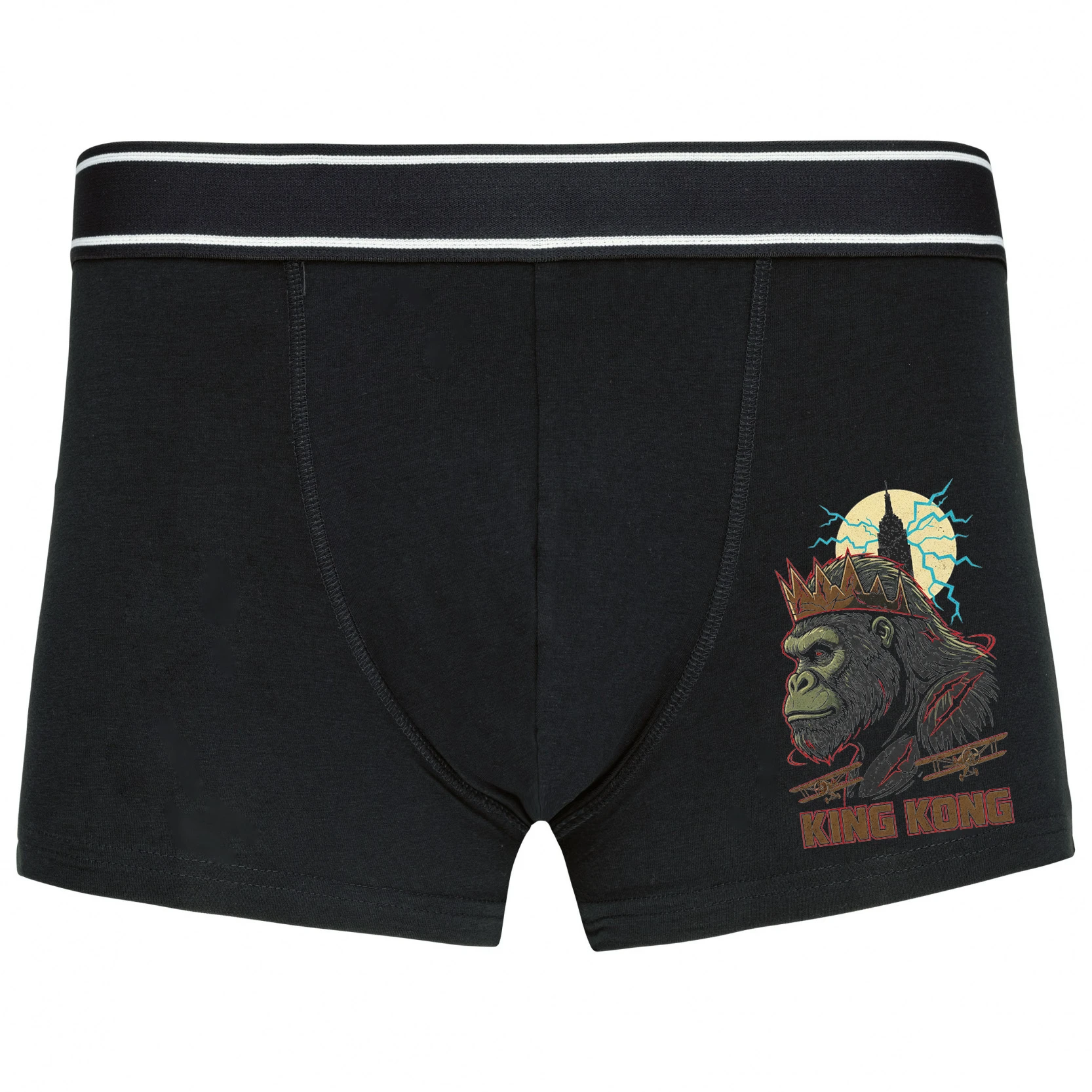 Boxerky Kráľovský King Kong S Korunou Šrámy A Mesačnými Bleskami