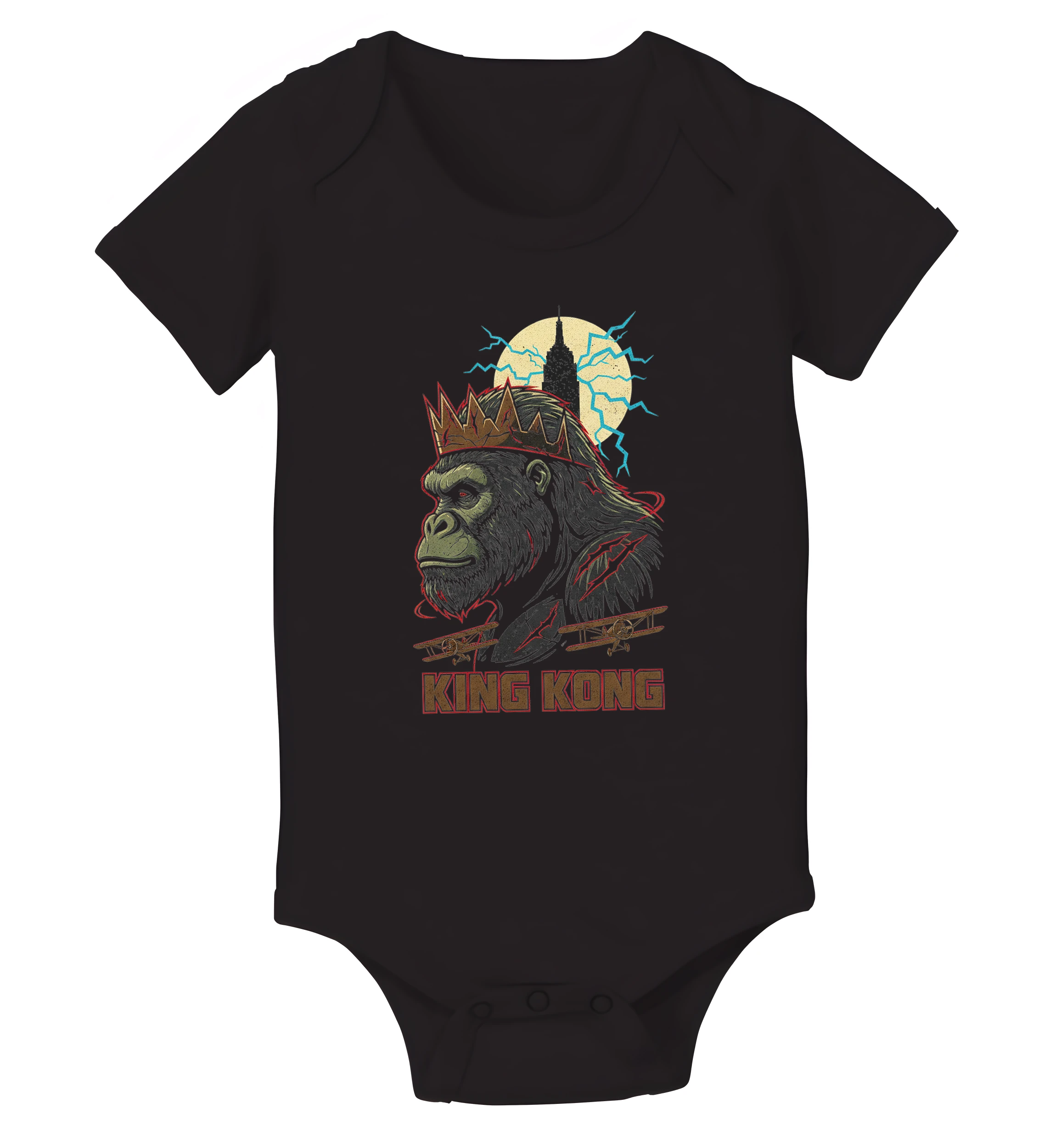 Detské body Kráľovský King Kong S Korunou Šrámy A Mesačnými Bleskami