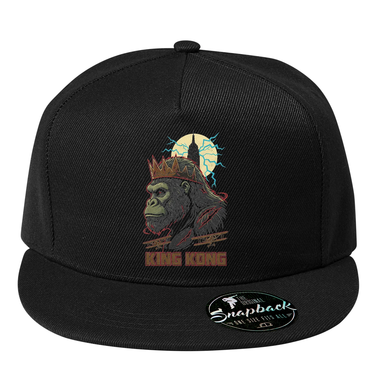 Snapback Kráľovský King Kong S Korunou Šrámy A Mesačnými Bleskami
