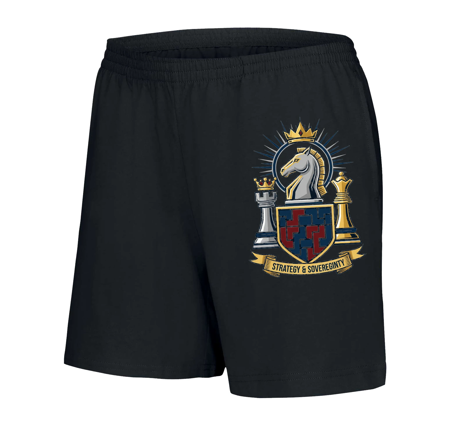 Dámske šortky Kráľovský Erb Šachová Stratégia Manévre A Suverenita