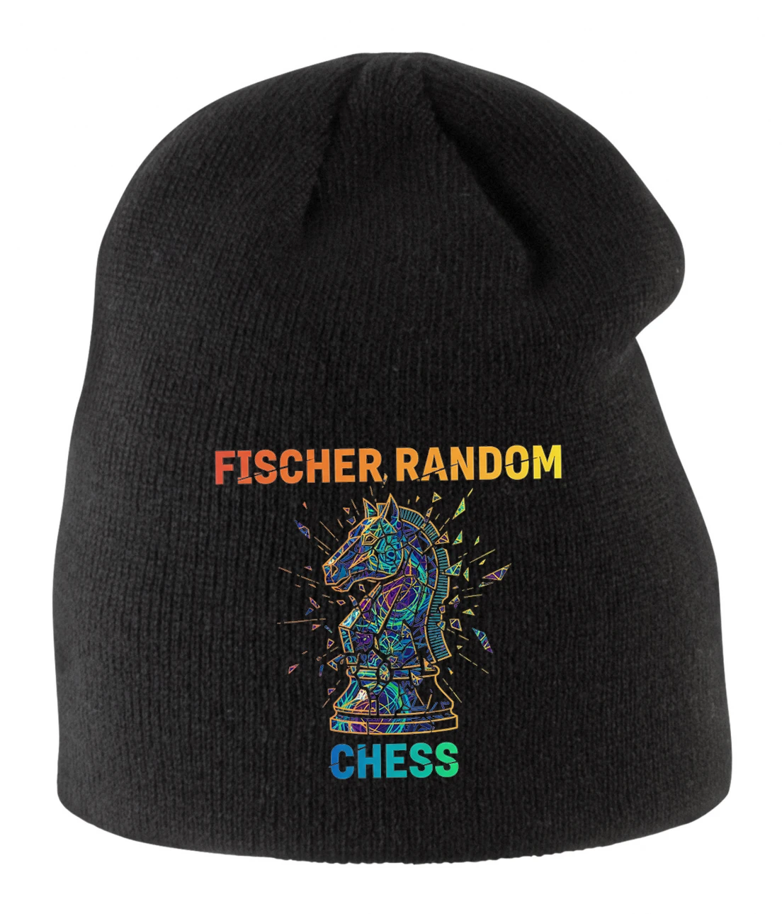 Detská zimná čiapka Fischer Random Explodujúci Farebný Jazdec Šachovej Mozaiky