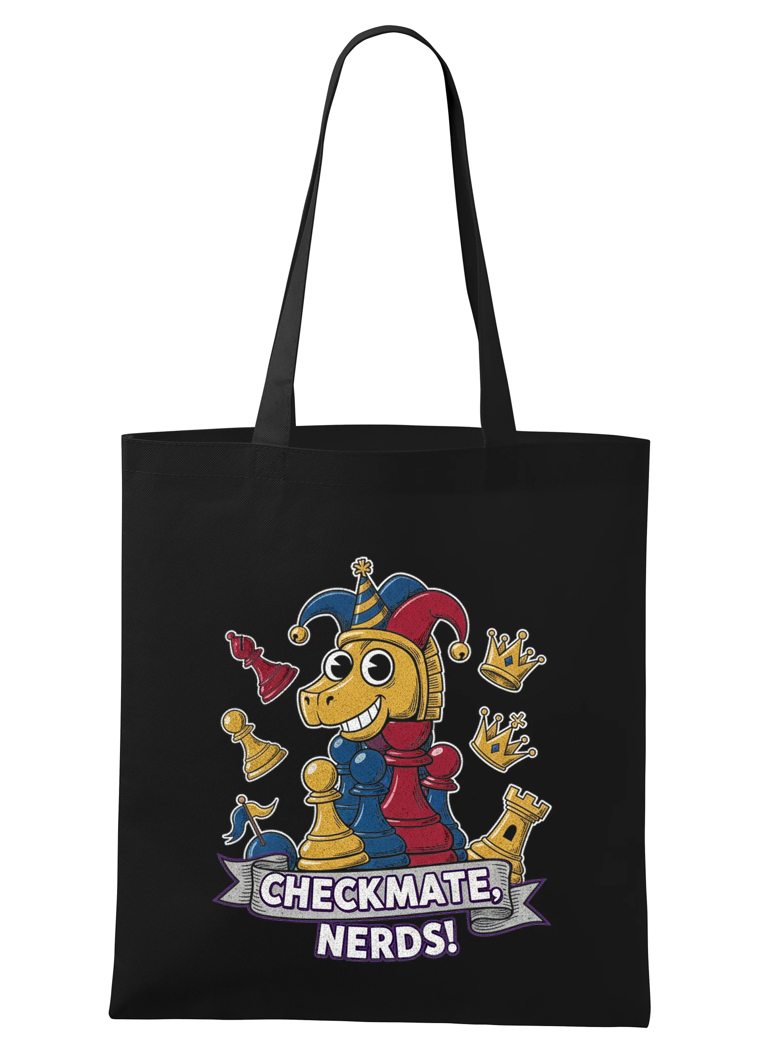 Nákupná taška Veselý Šachový Jazdec Checkmate Nerds Vtipná Hra