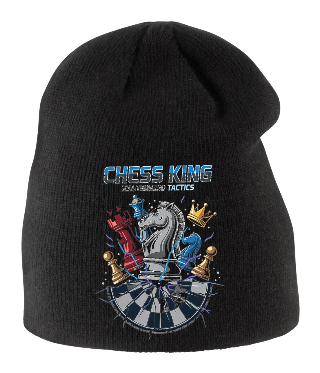 Detská zimná čiapka Chess King Majstrovské Taktiky Šachového Génia V Akcii