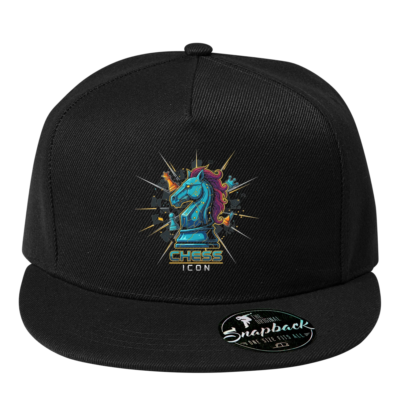 Snapback Neónový Šachový Rytier Chess Icon Pre Hráčov