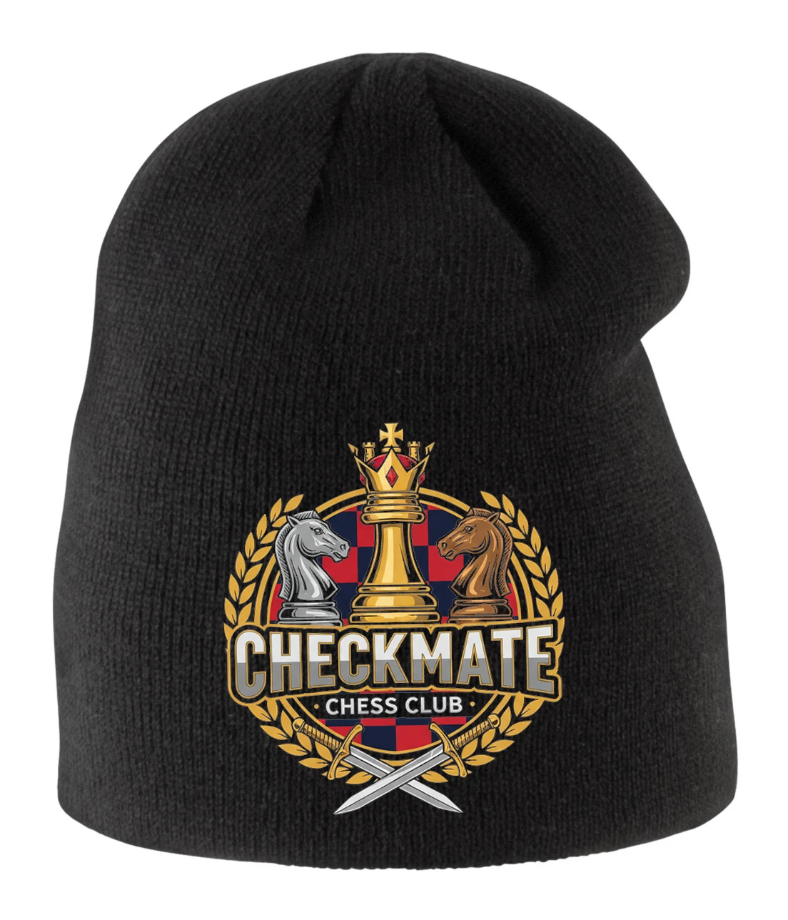 Detská zimná čiapka Kráľovská Aréna Checkmate Šachový Klub Elity