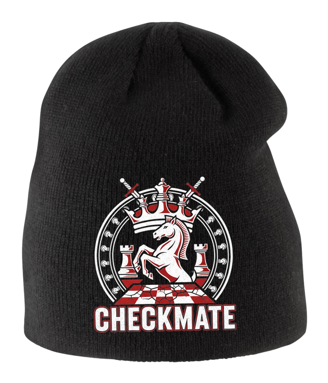 Detská zimná čiapka Kráľovský Rytier Checkmate Koruna Šachové Víťazstvo