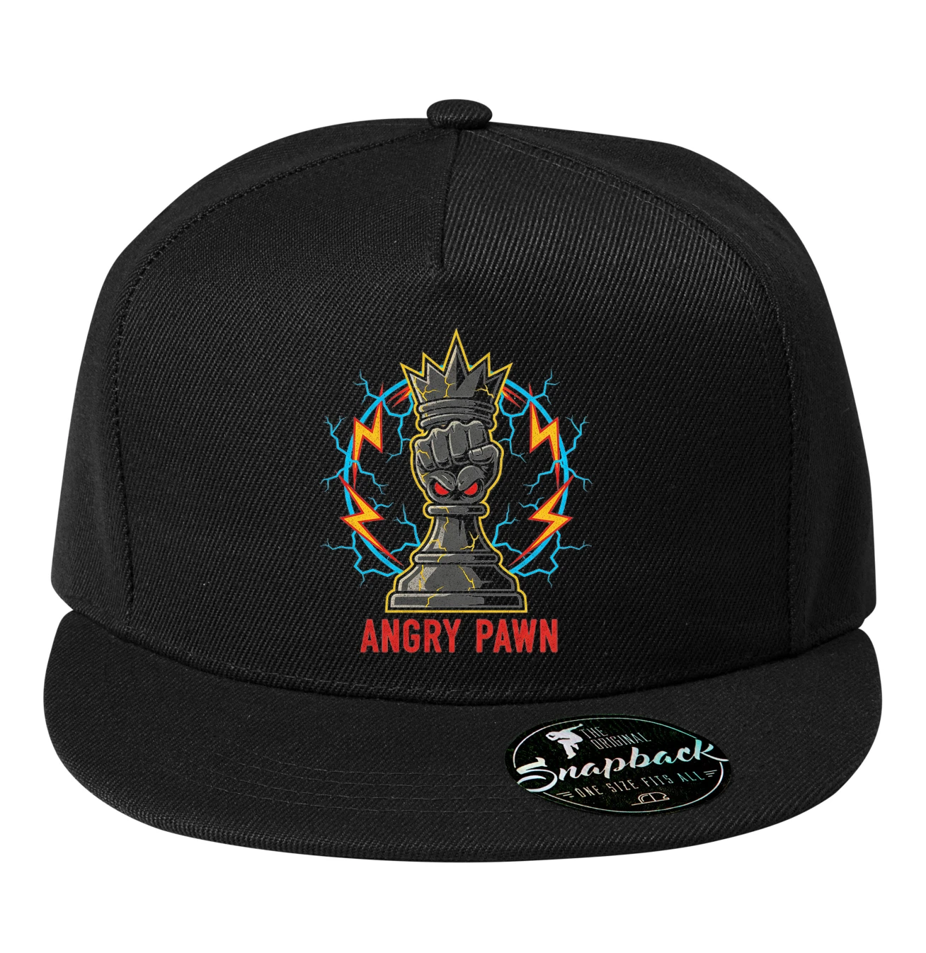 Snapback Nahnevaný Kráľovský Pešiak Angry Pawn S Elektrickými Bleskami
