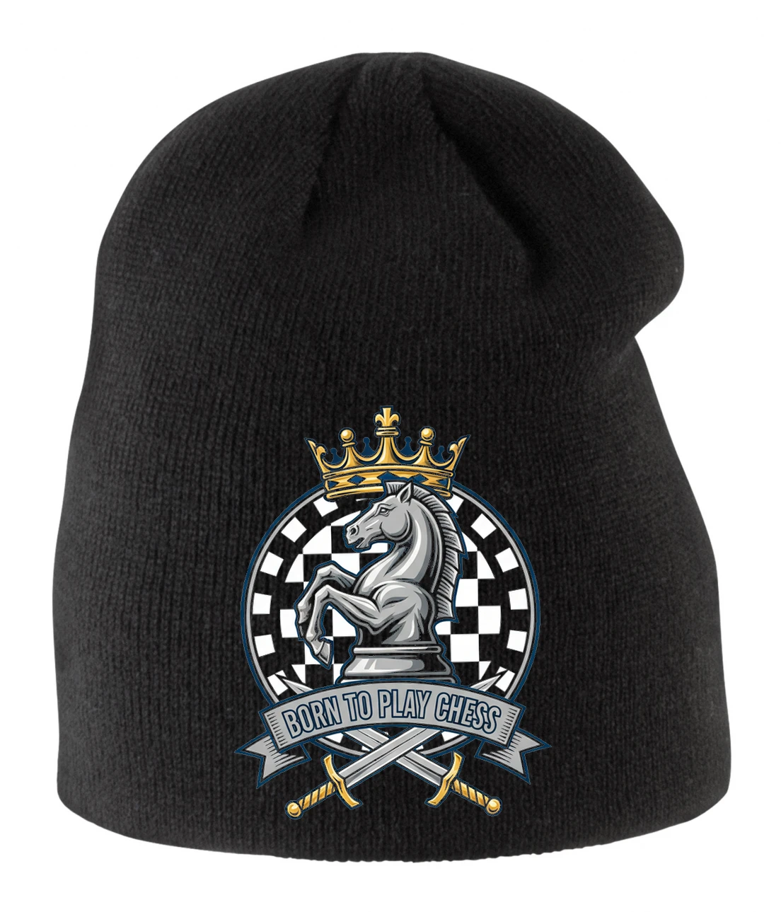 Detská zimná čiapka Kráľovský Jazdec Narodil Sa Pre Šach A Víťazstvo