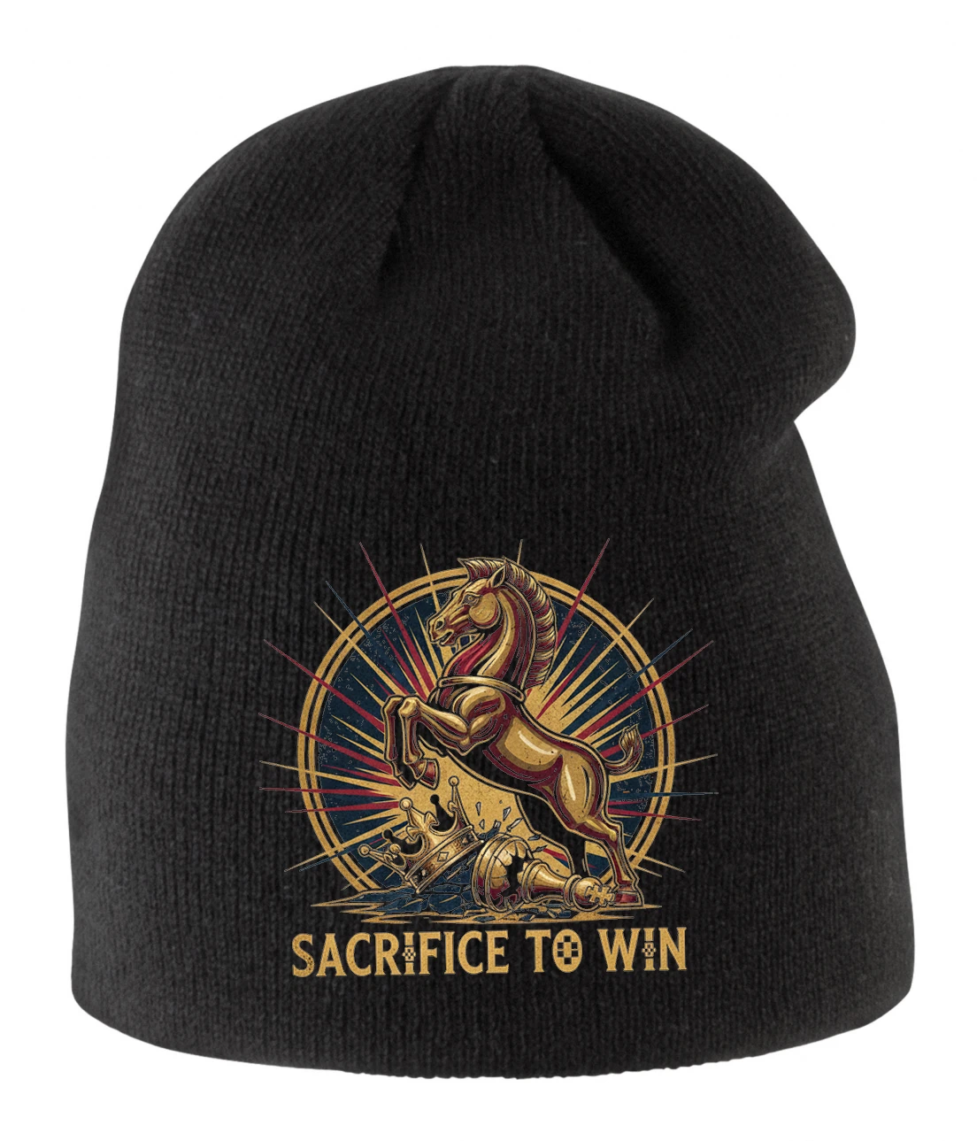 Detská zimná čiapka Jazdec Obete Koruna Padá Víťazstvo Vstáva