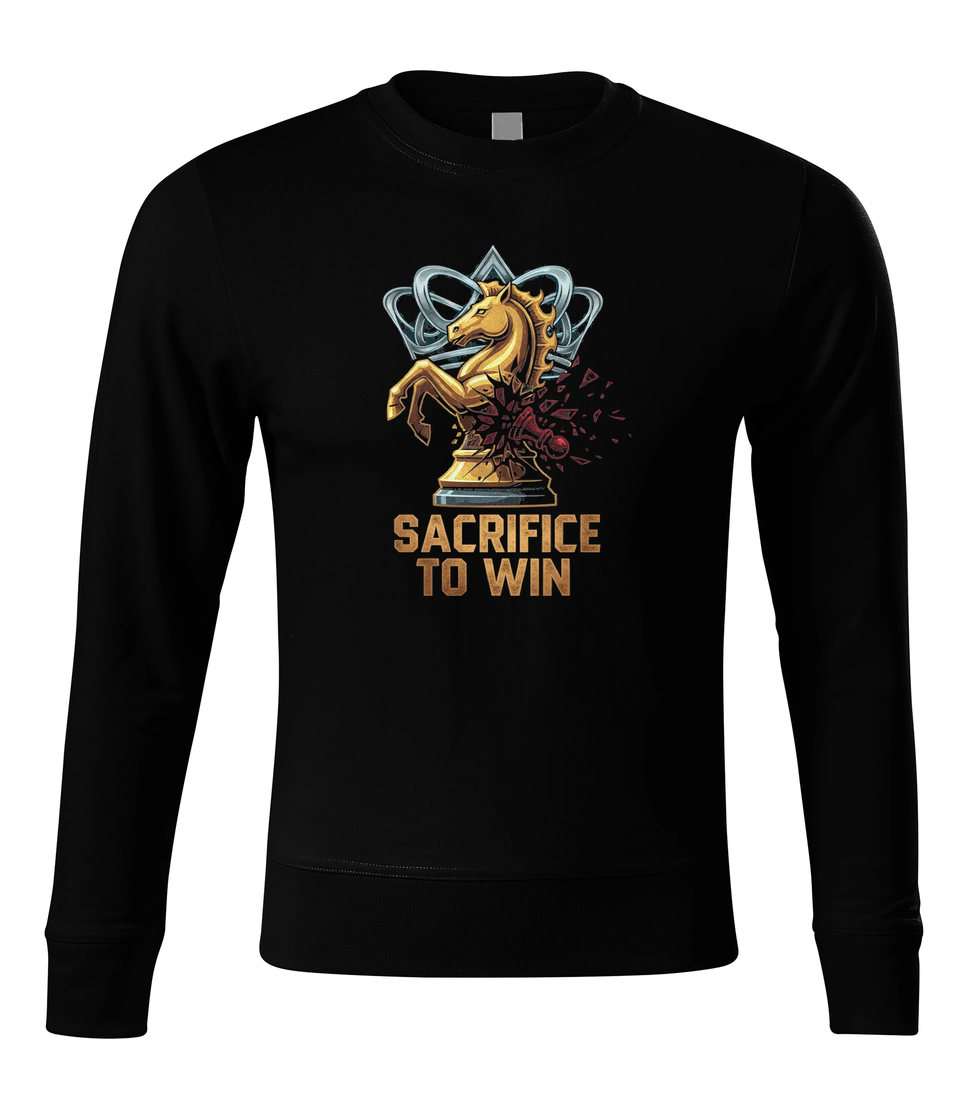 Mikina bez kapucne Zlatý Jazdec A Umenie Obete Sacrifice To Win