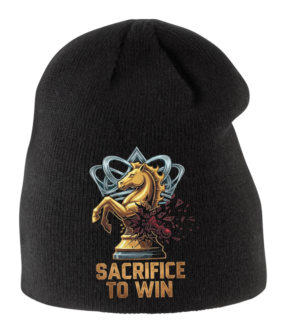 Detská zimná čiapka Zlatý Jazdec A Umenie Obete Sacrifice To Win