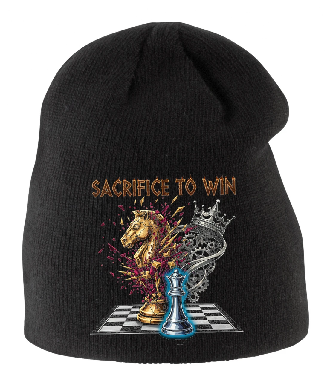 Detská zimná čiapka Šach Obeť Pre Víťazstvo A Kráľovská Stratégia