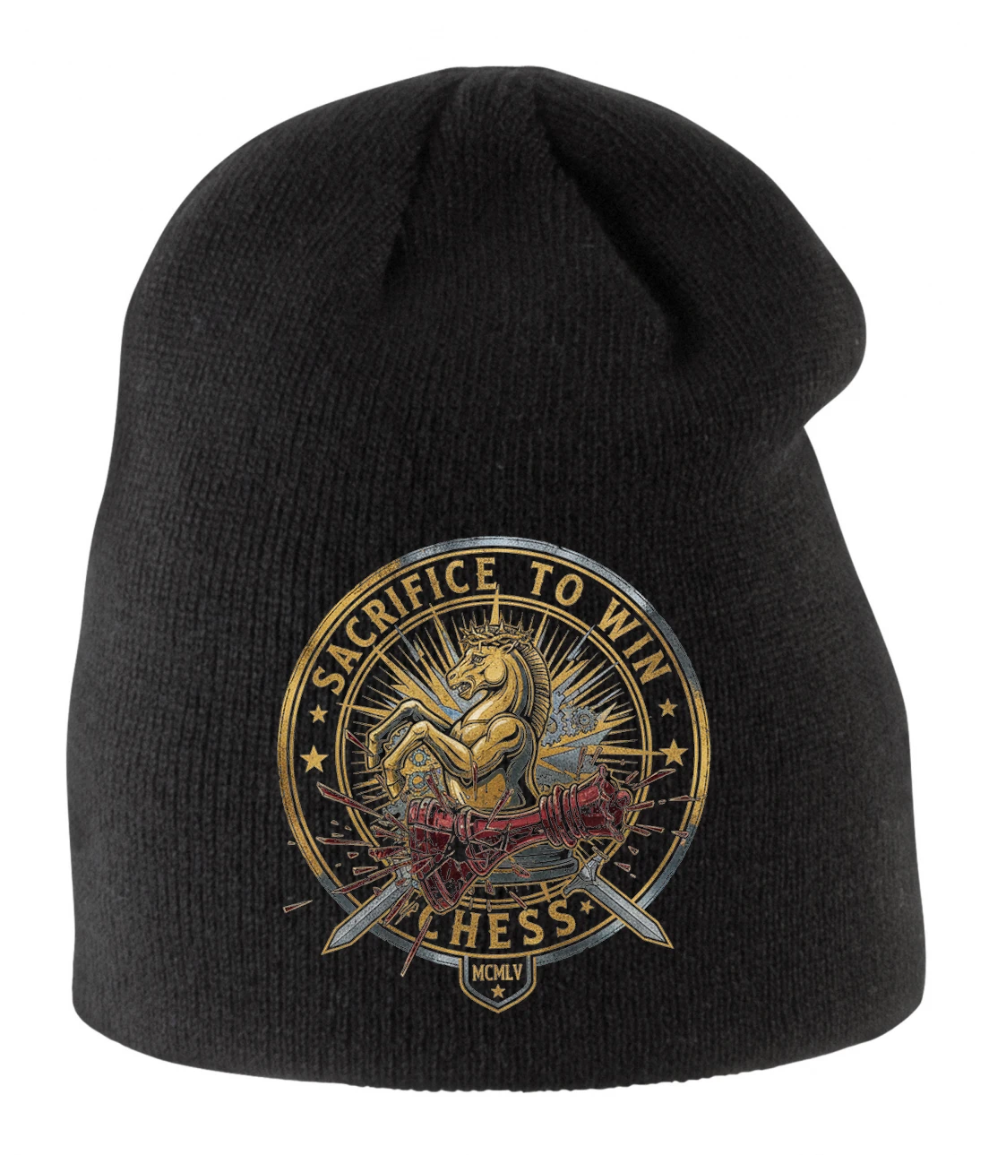 Detská zimná čiapka Chess Rytierska Obeť Pre Víťazstvo A Stratégiu