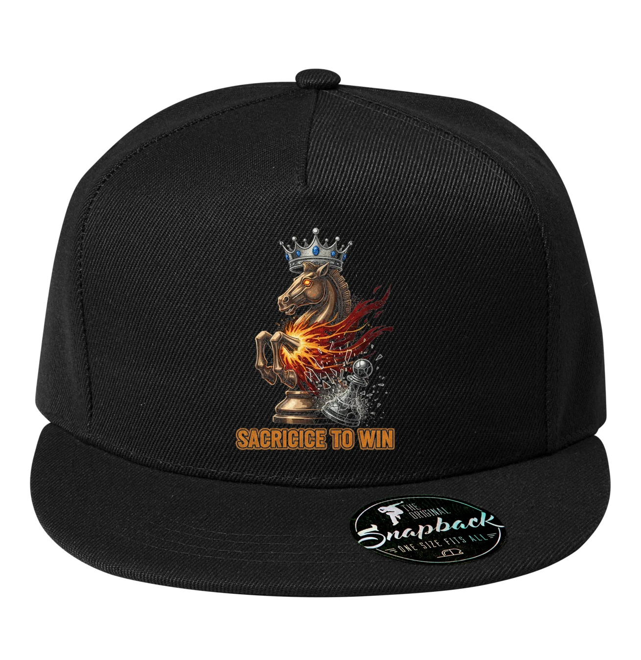 Snapback Šachový Ohnivý Jazdec Obeť Pre Víťazstvo Sacrifice To Win