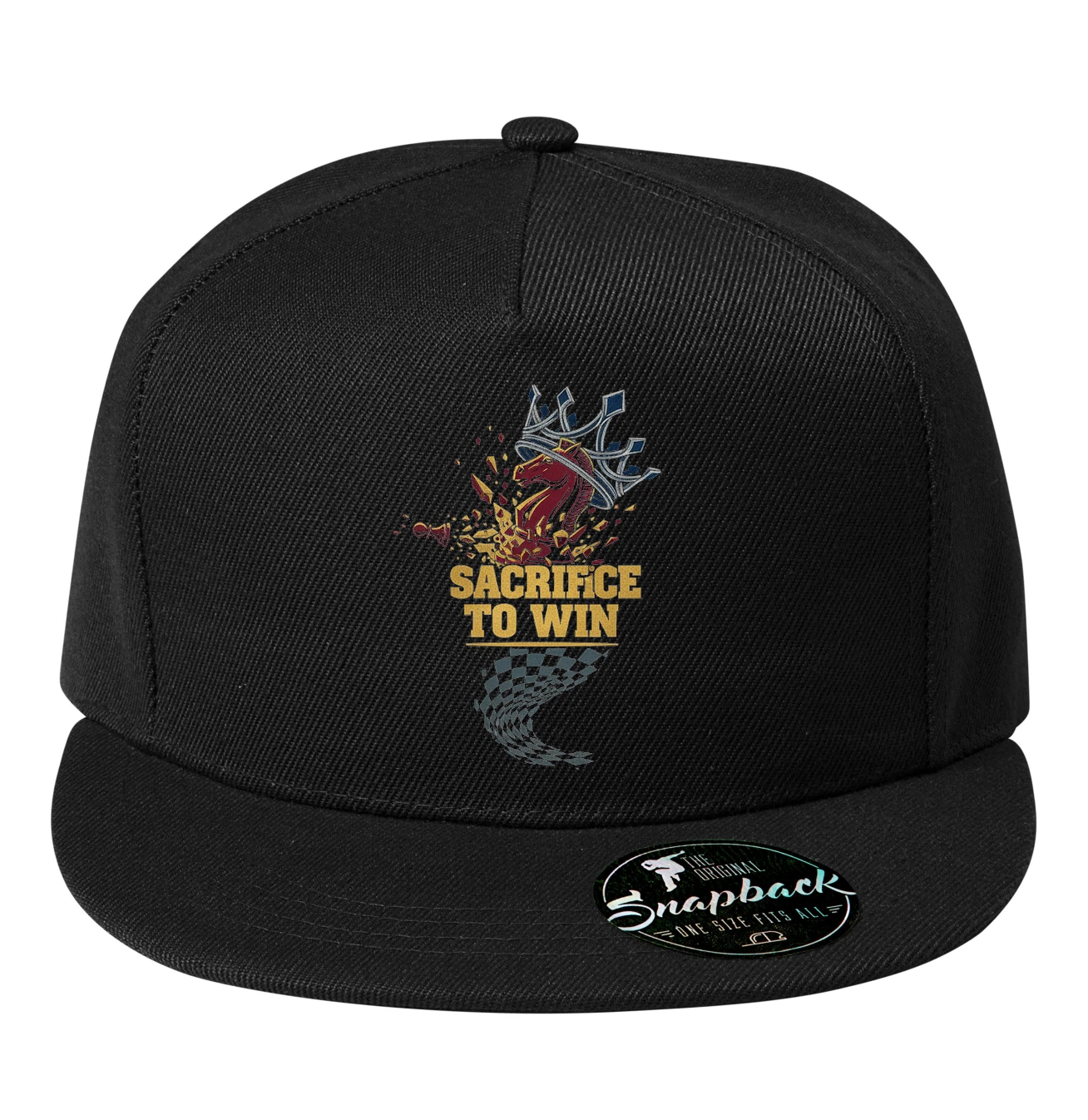 Snapback Šachová Obeť Pre Víťazstvo Sacrifice To Win S Kráľovským Jazdcom
