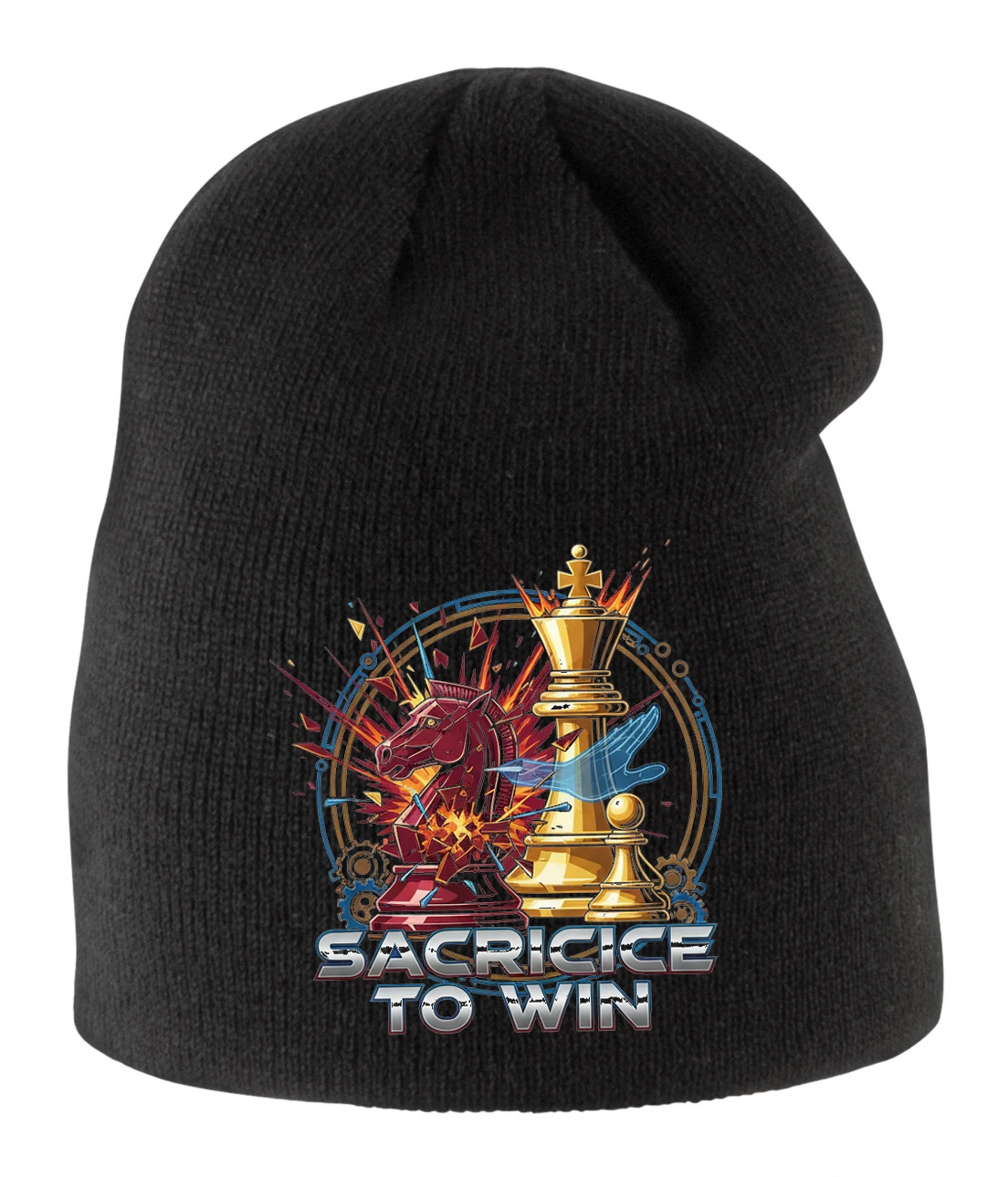Detská zimná čiapka Šachová Obeť Za Víťazstvo Sacrifice To Win
