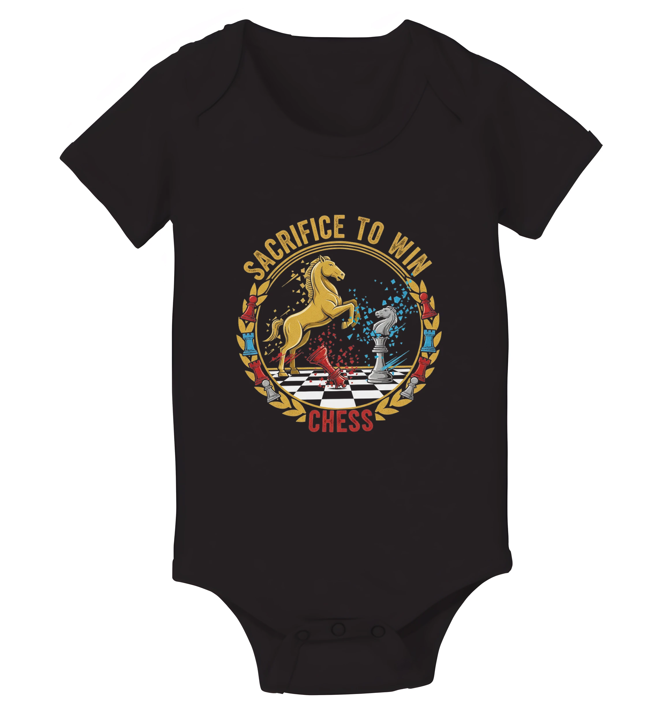 Detské body Zlatý Rytier Chess Sacrifice To Win Kráľovská Obeť
