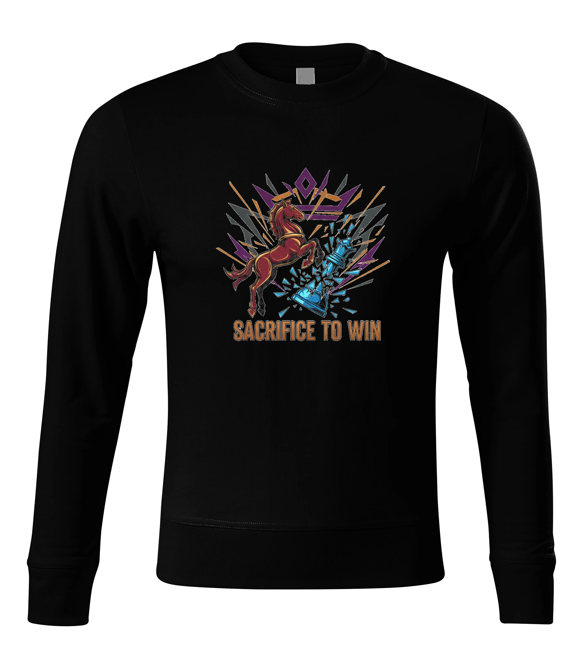 Mikina bez kapucne Jazdec Obetuje Kráľa Cesta K Víťazstvu Sacrifice To Win