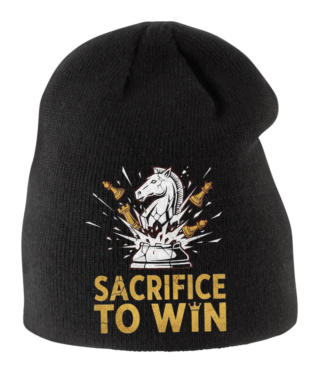 Detská zimná čiapka Obetuj Kráľuj Chess Cesta K Víťazstvu