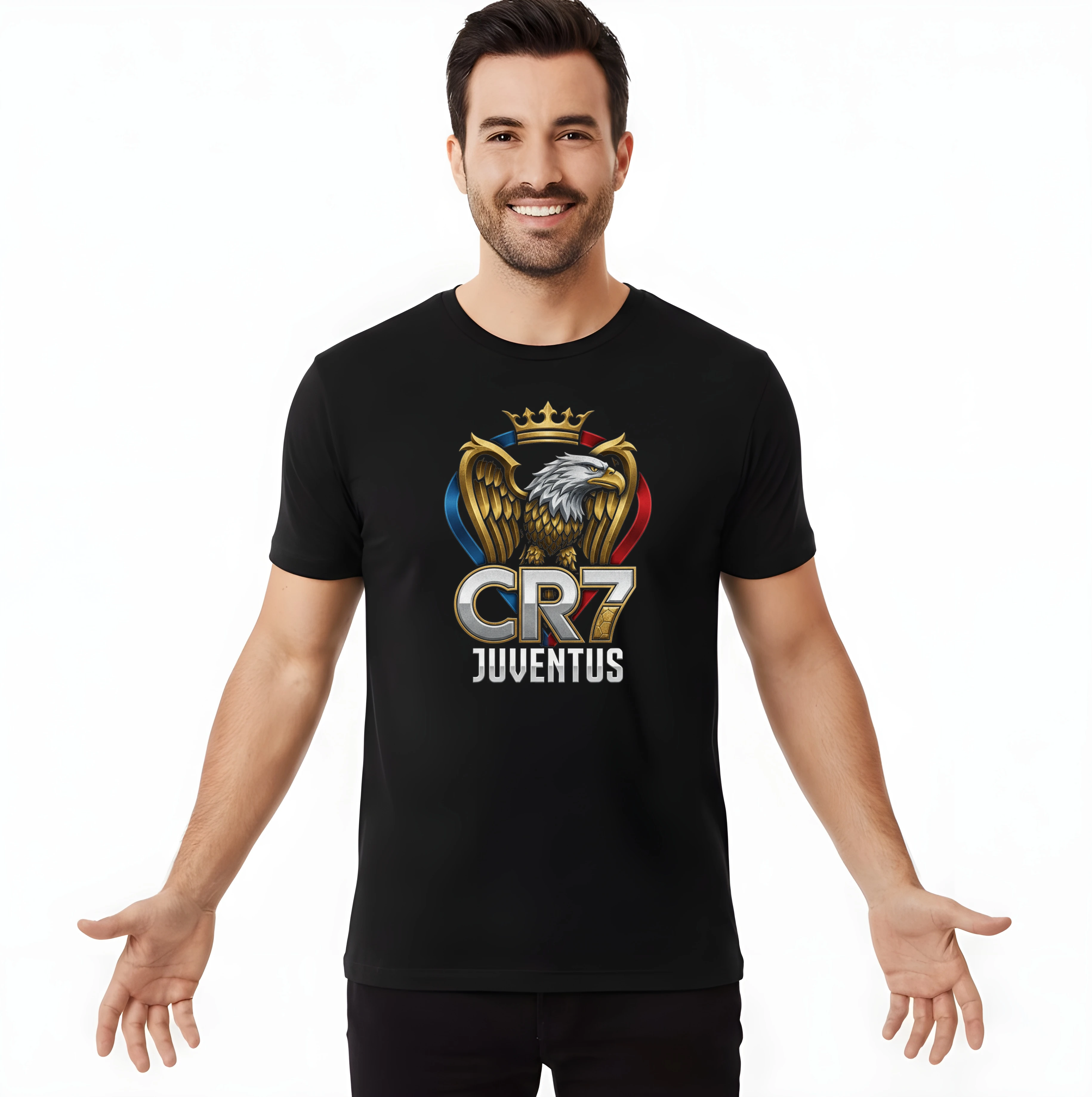 Pánske tričko Kráľovský Štít Cr7 Juventus Zlatý Orol Koruna A Sila