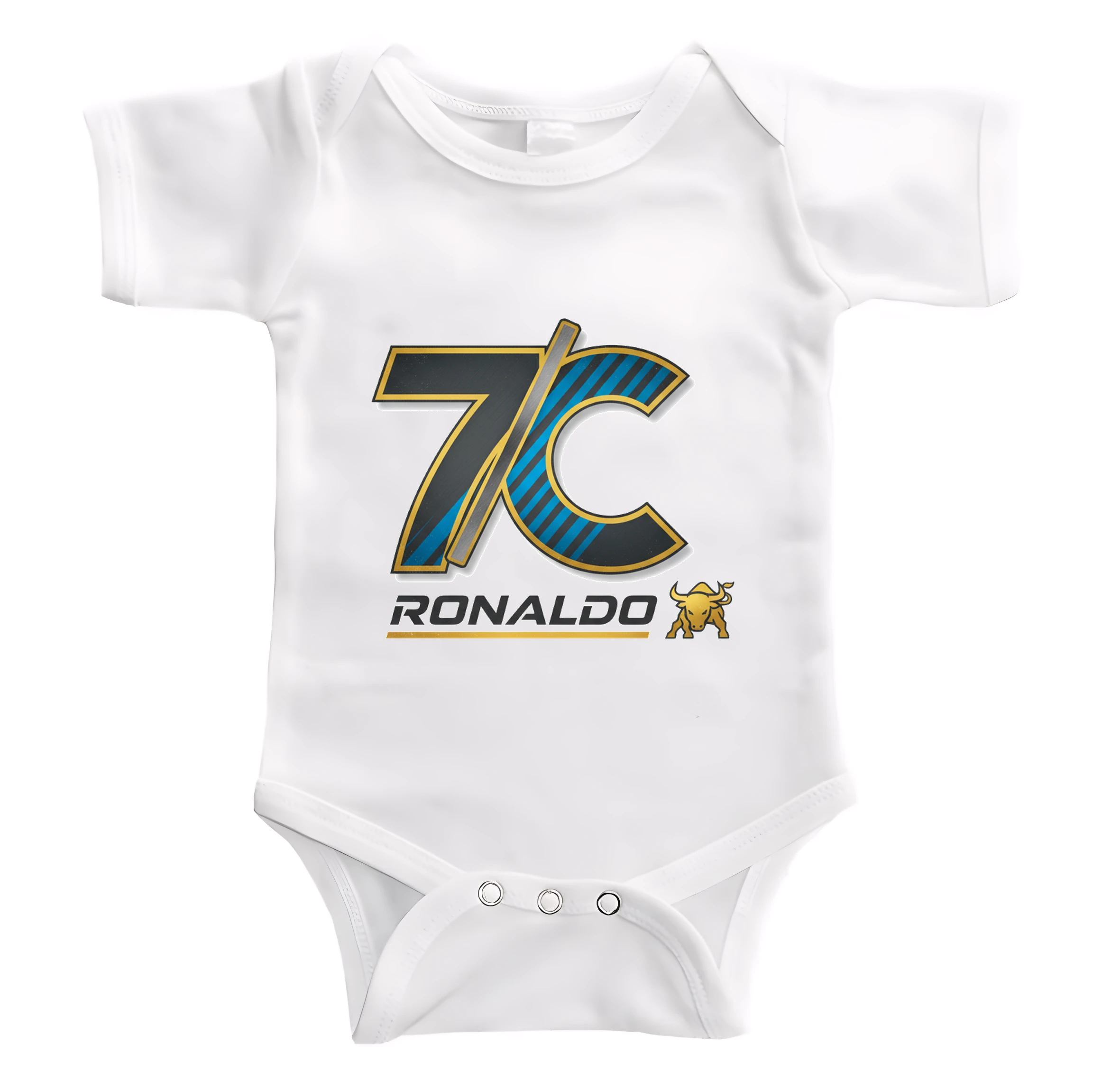 Detské body Zlatý Cr7 Ronaldo Emblém S Býčou Silou A Moderným Nádychom
