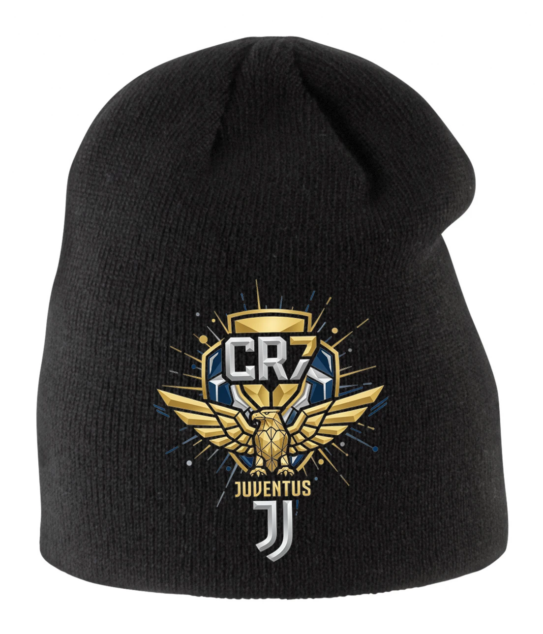 Detská zimná čiapka Cr7 Zlatý Orol Juventus Legendárny Štít Víťazstvo Emblém Exkluzívne Edícia