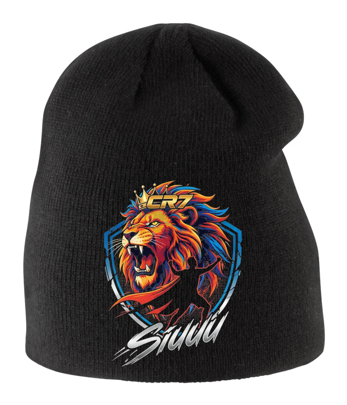 Detská zimná čiapka Kráľovský Leví Rev Cr7 Siuuu Sila Vášeň A Víťazný Moment